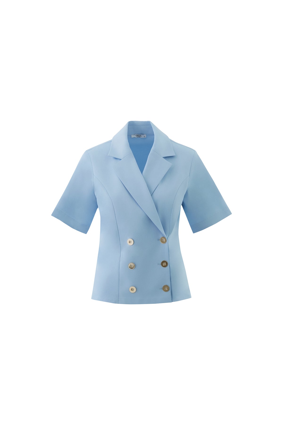 Kruvaze Kapamalı Kısa Kollu Bluz