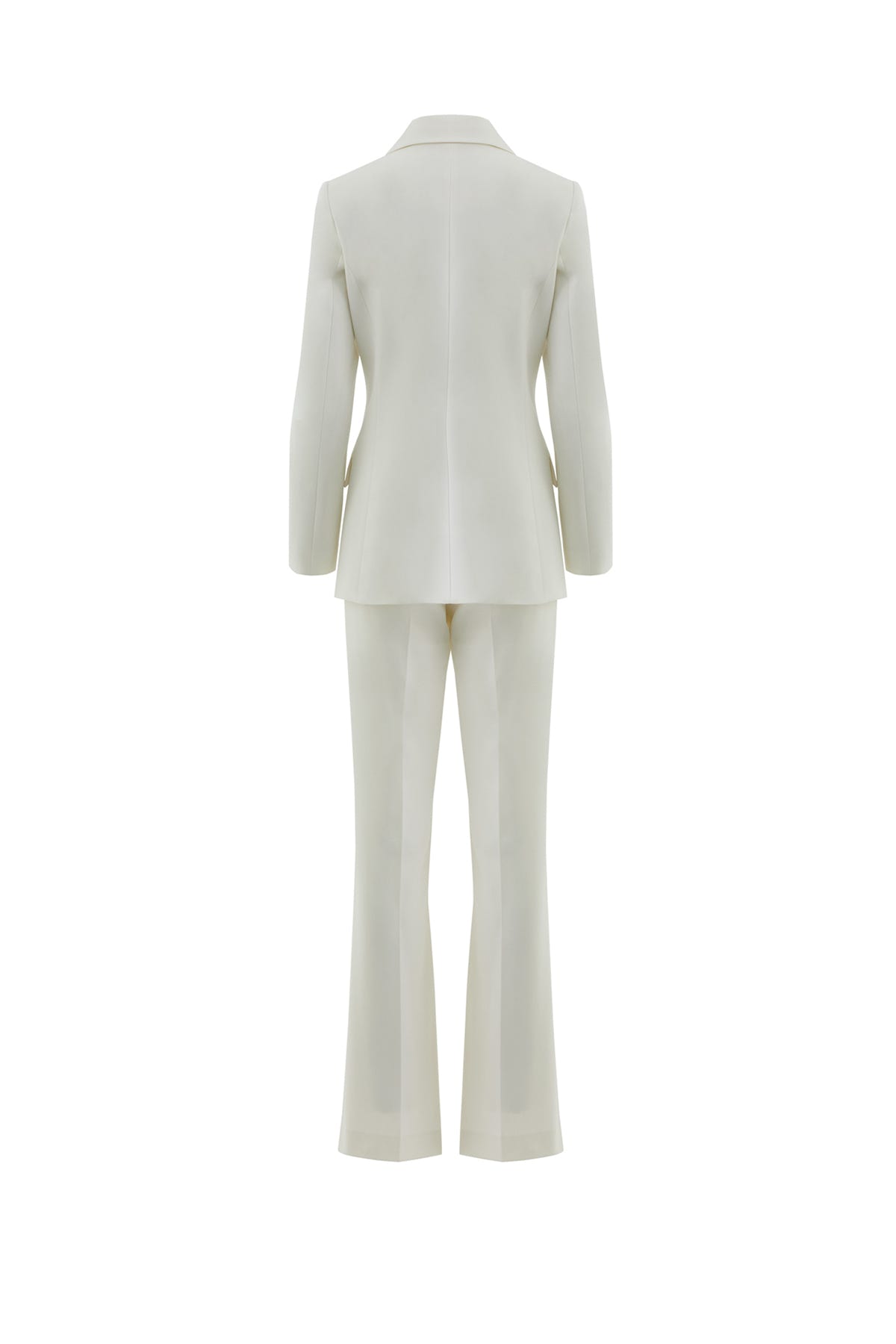 Kruvaze Kapamalı İspanyol Paça Pantolonlu Fit Turkuaz Takım