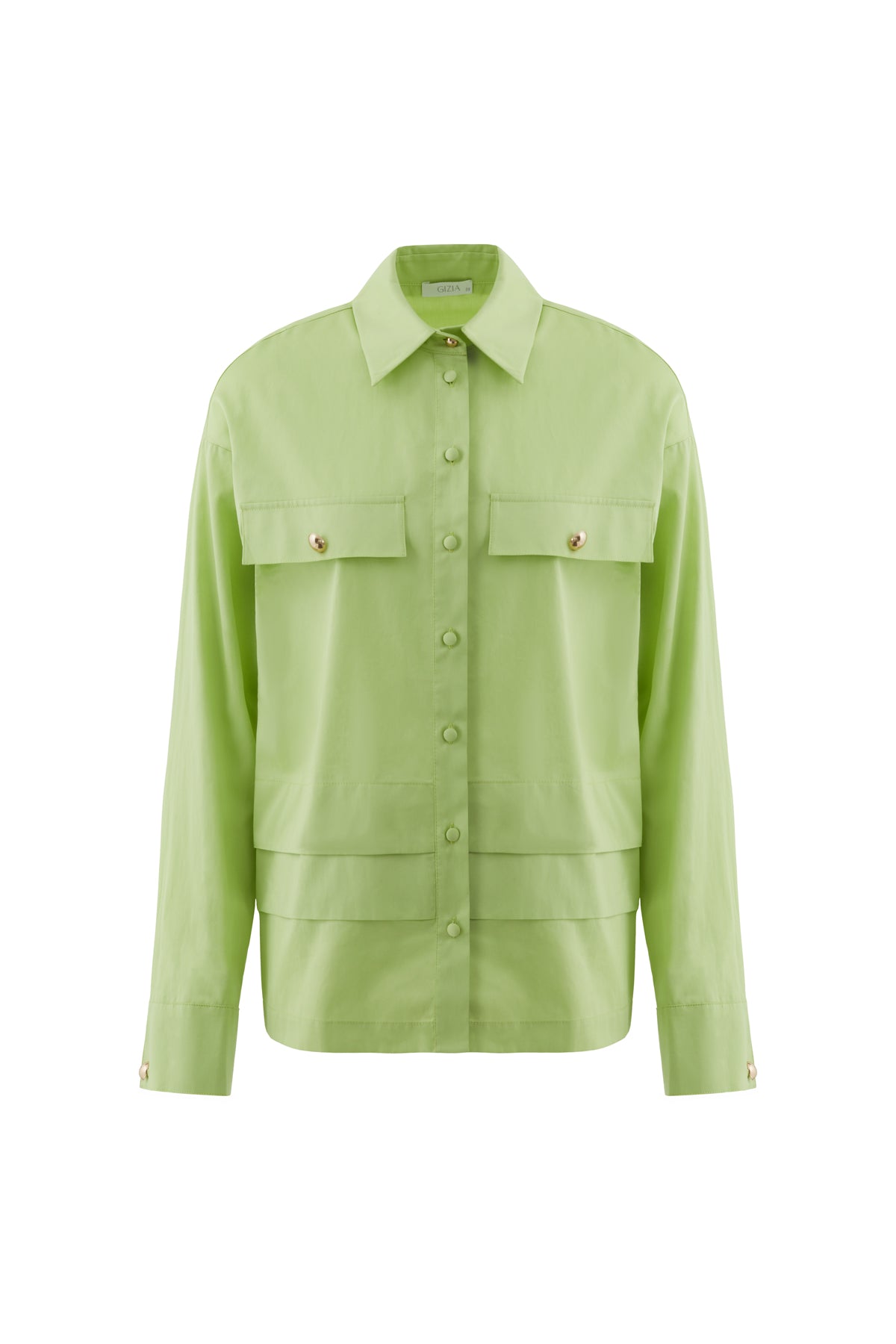 Cep Kapağı Detaylı Uzun Kollu Gömlek