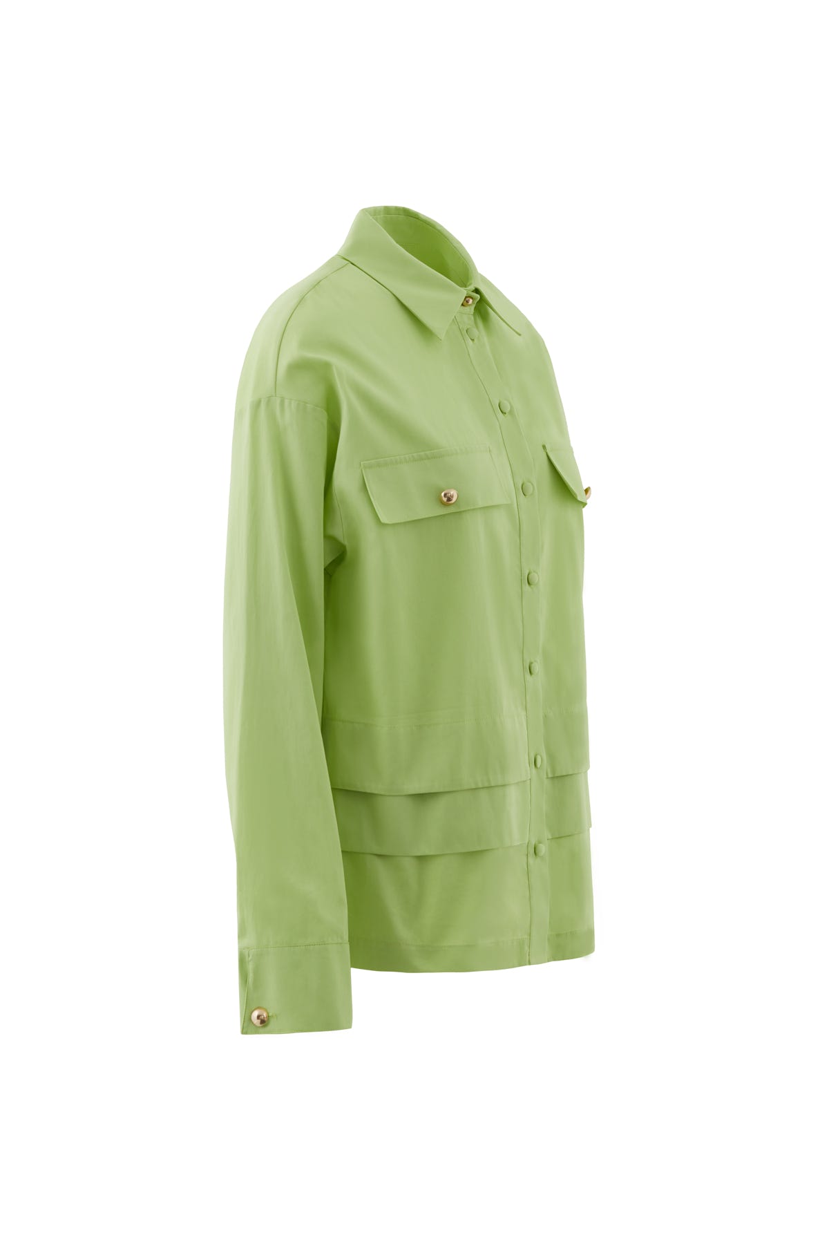 Cep Kapağı Detaylı Uzun Kollu Gömlek