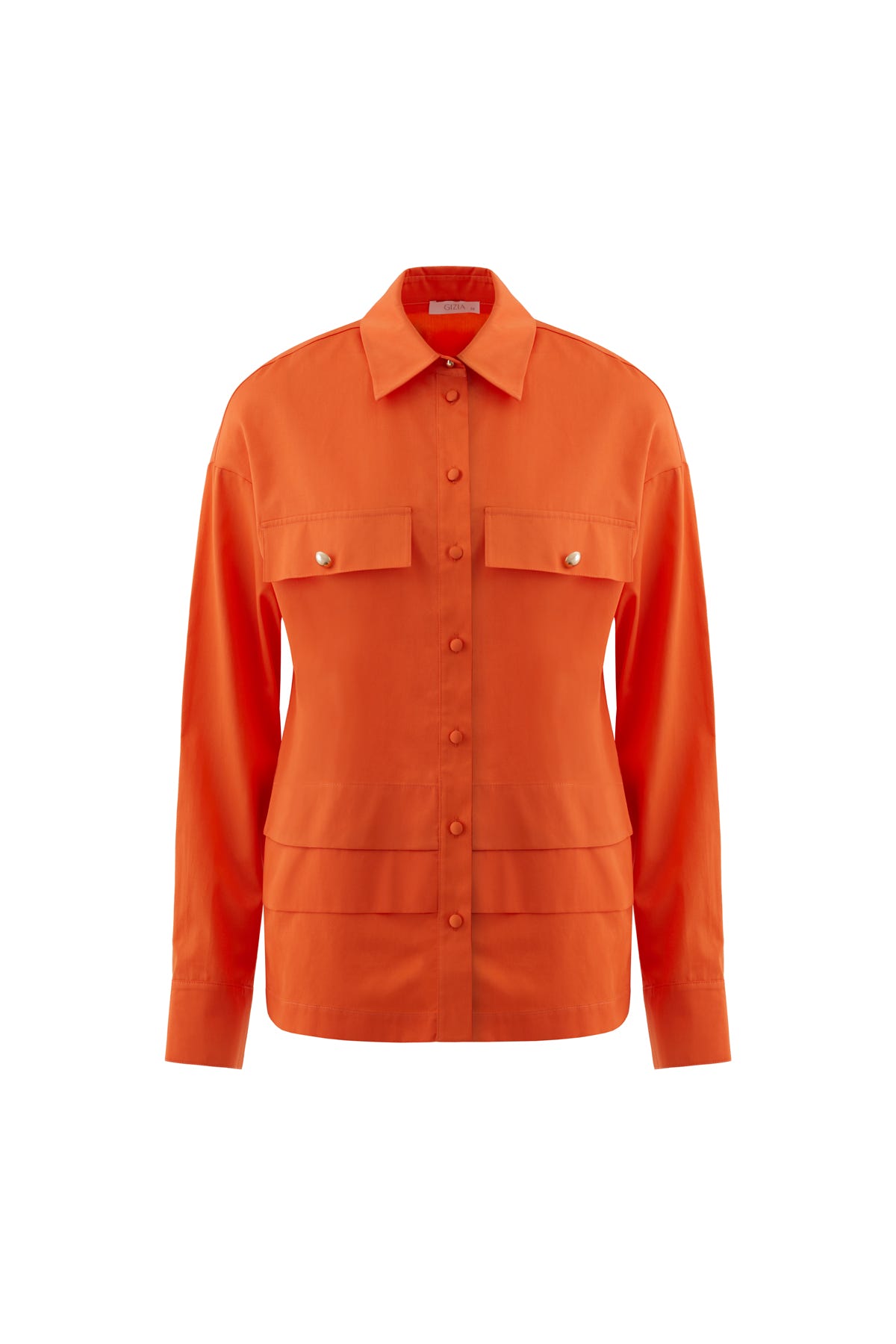 Cep Kapağı Detaylı Uzun Kollu Gömlek