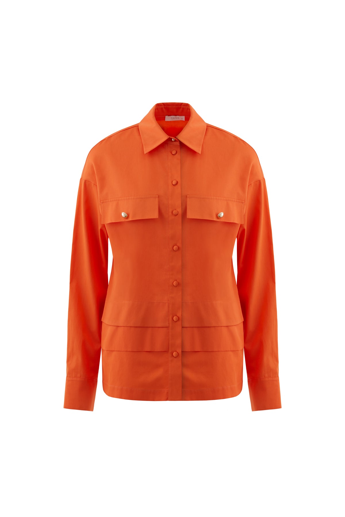 Cep Kapağı Detaylı Uzun Kollu Gömlek