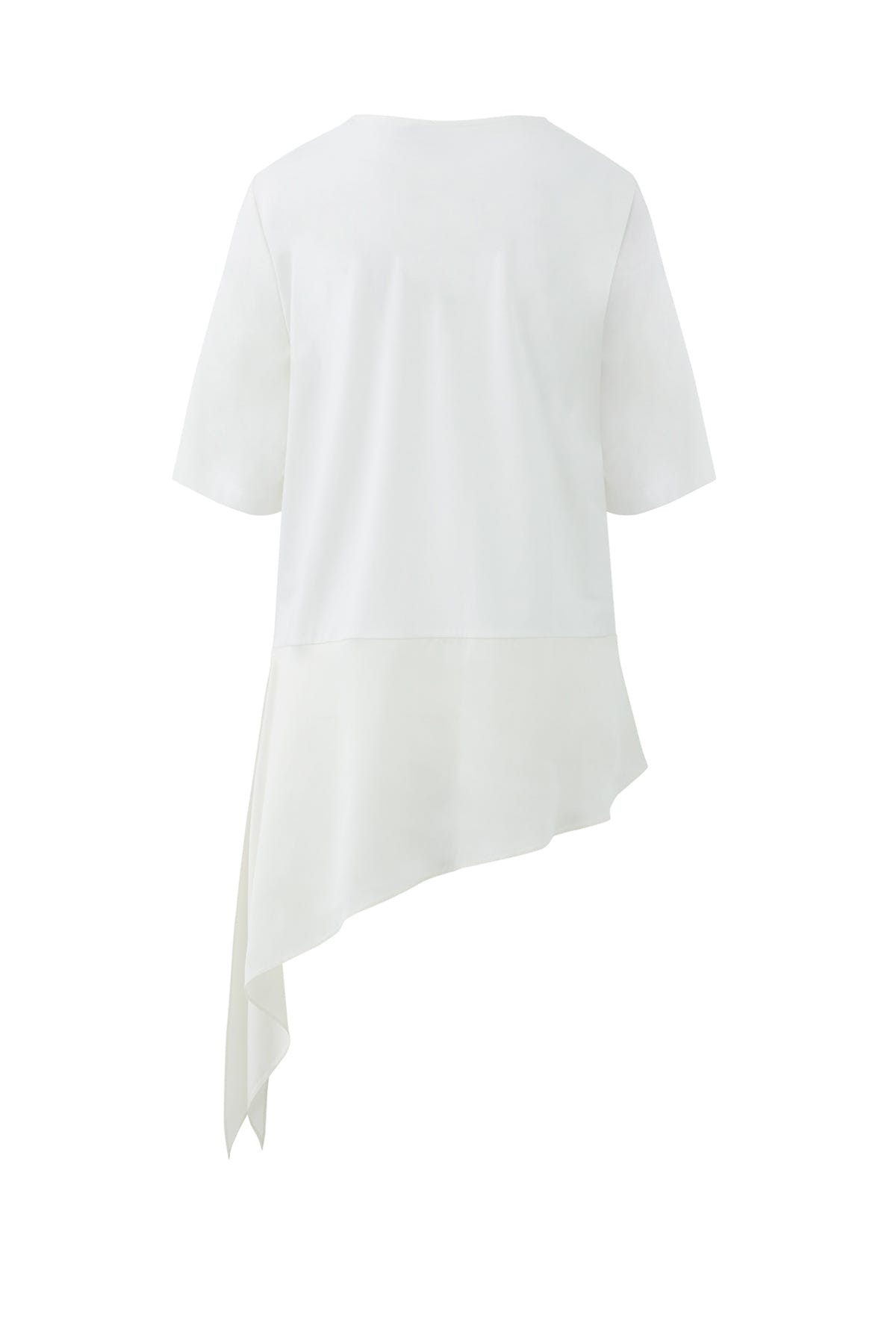 Saten Kumaş Garnili Örme T-Shirt