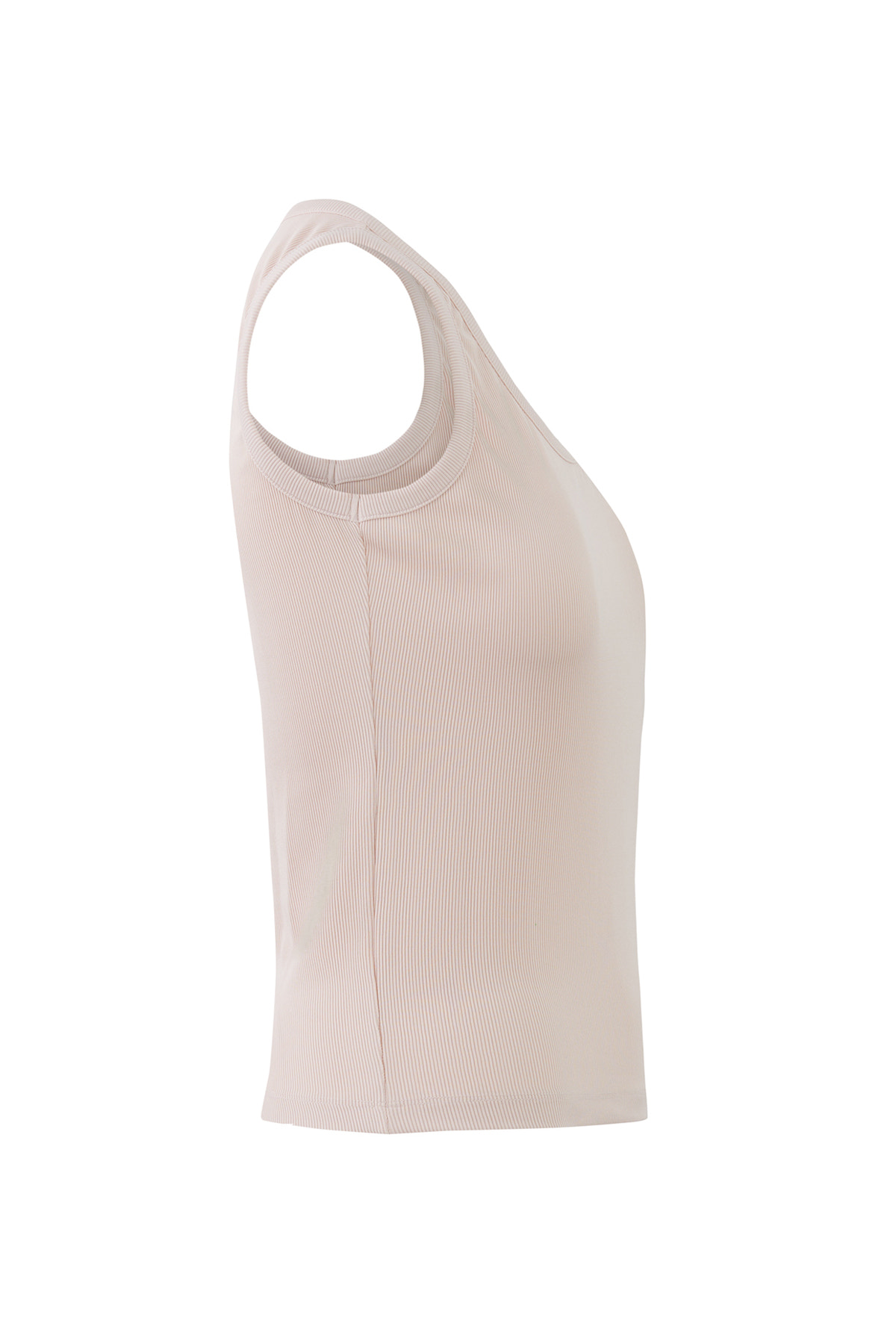 Sıfır Kollu Basıc Pudra Bluz