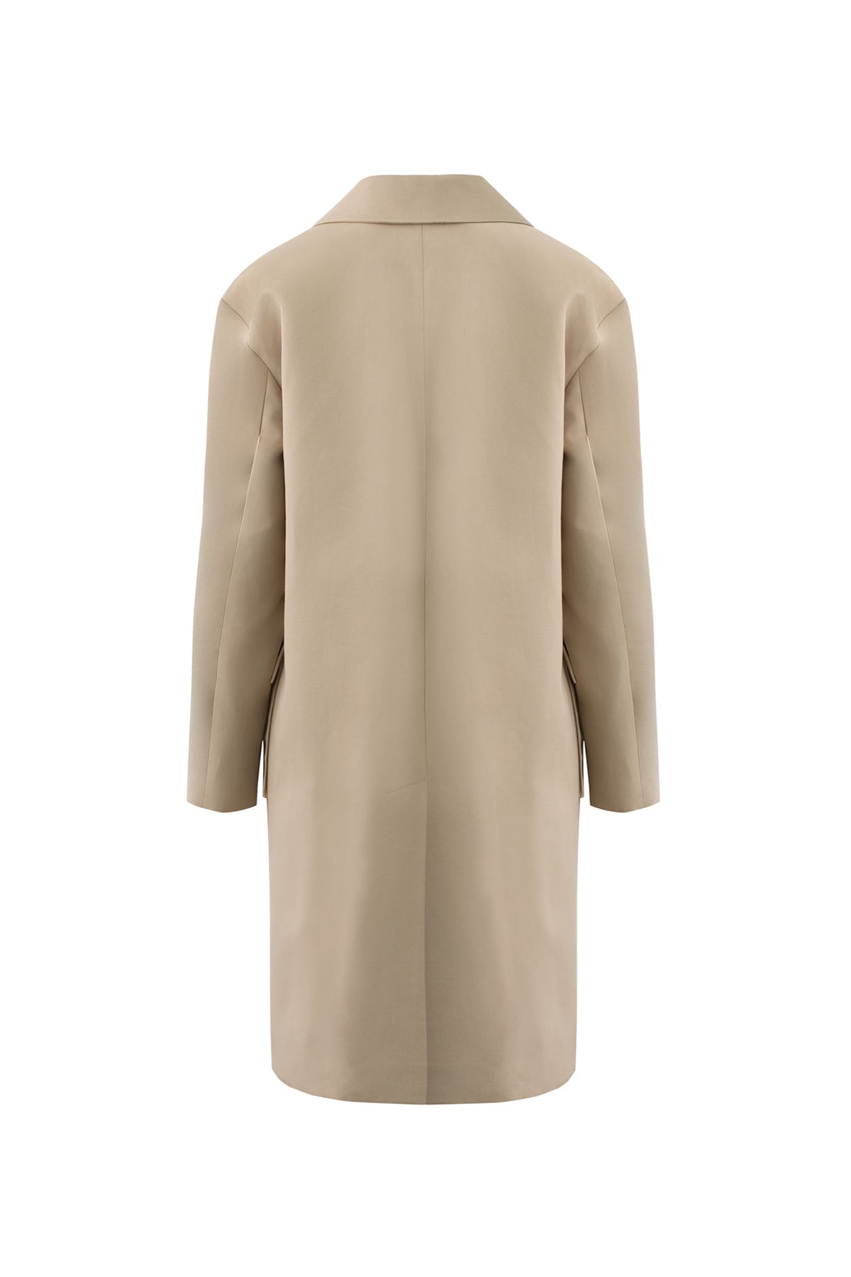 Arkası Yırtmaç Detaylı Uzun Ceket