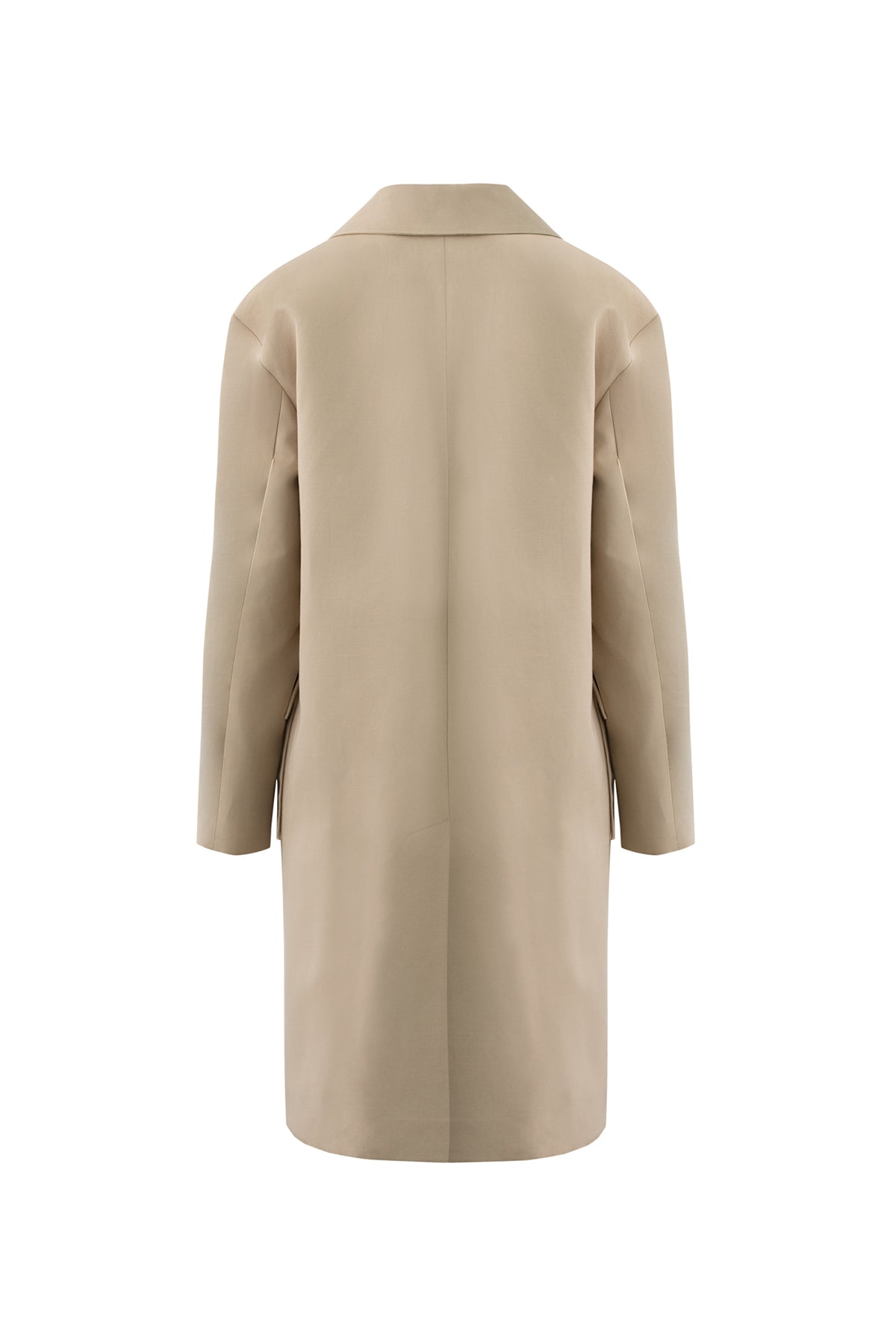 Arkası Yırtmaç Detaylı Uzun Ceket