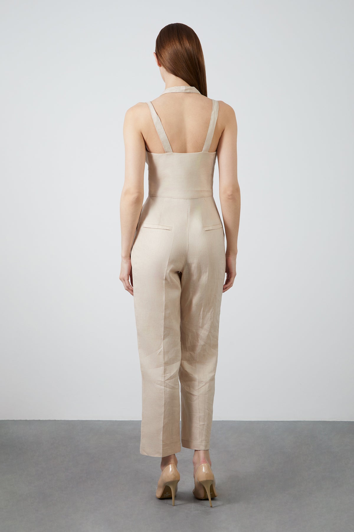 Çift Askılı V Yaka Tulum