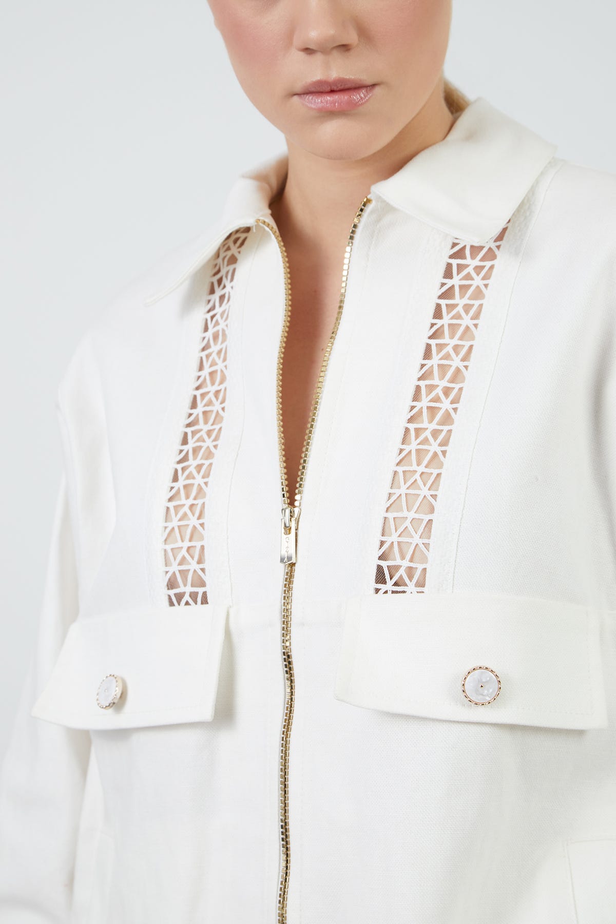 Cep Detaylı Fermuarlı Ceket