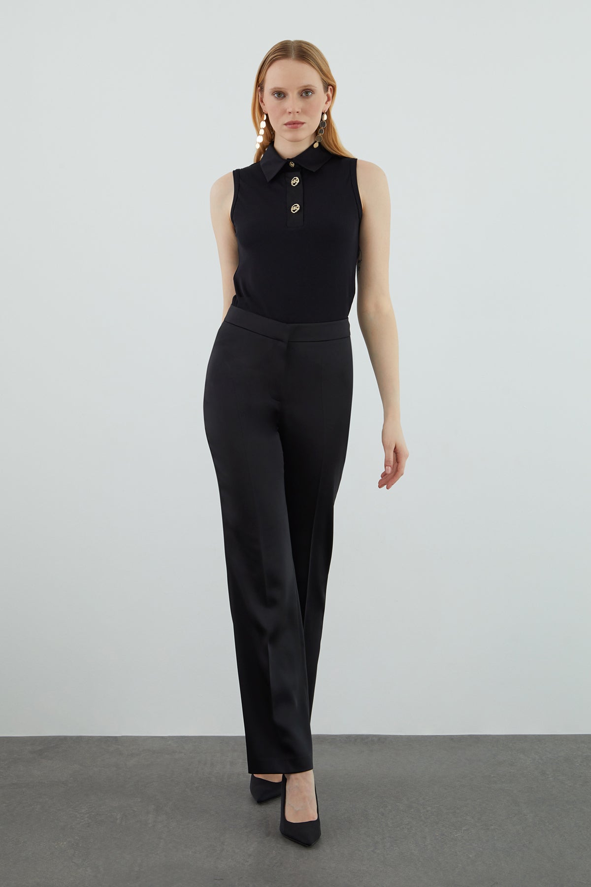 İspanyol Paça Yüksek Bel Fit Pantolon