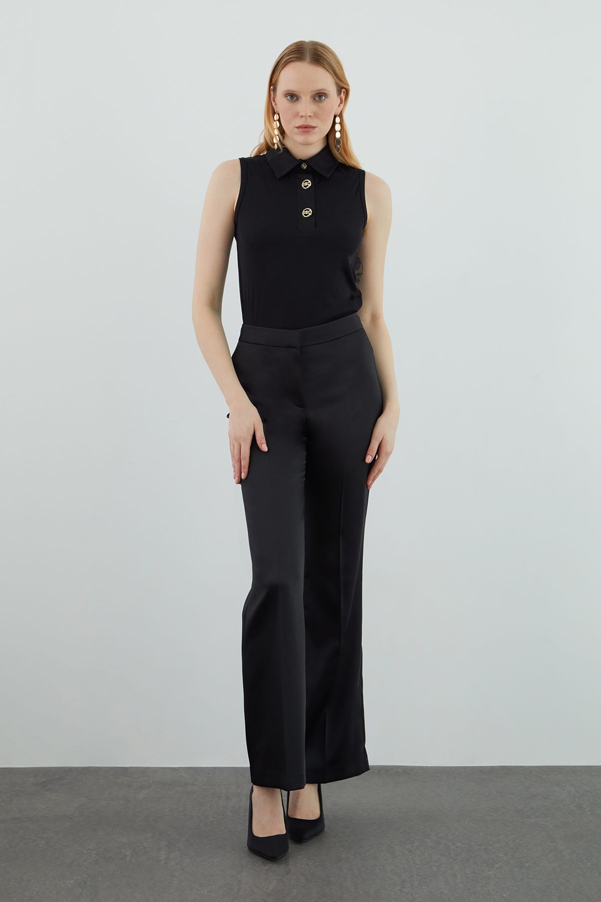 İspanyol Paça Yüksek Bel Fit Pantolon