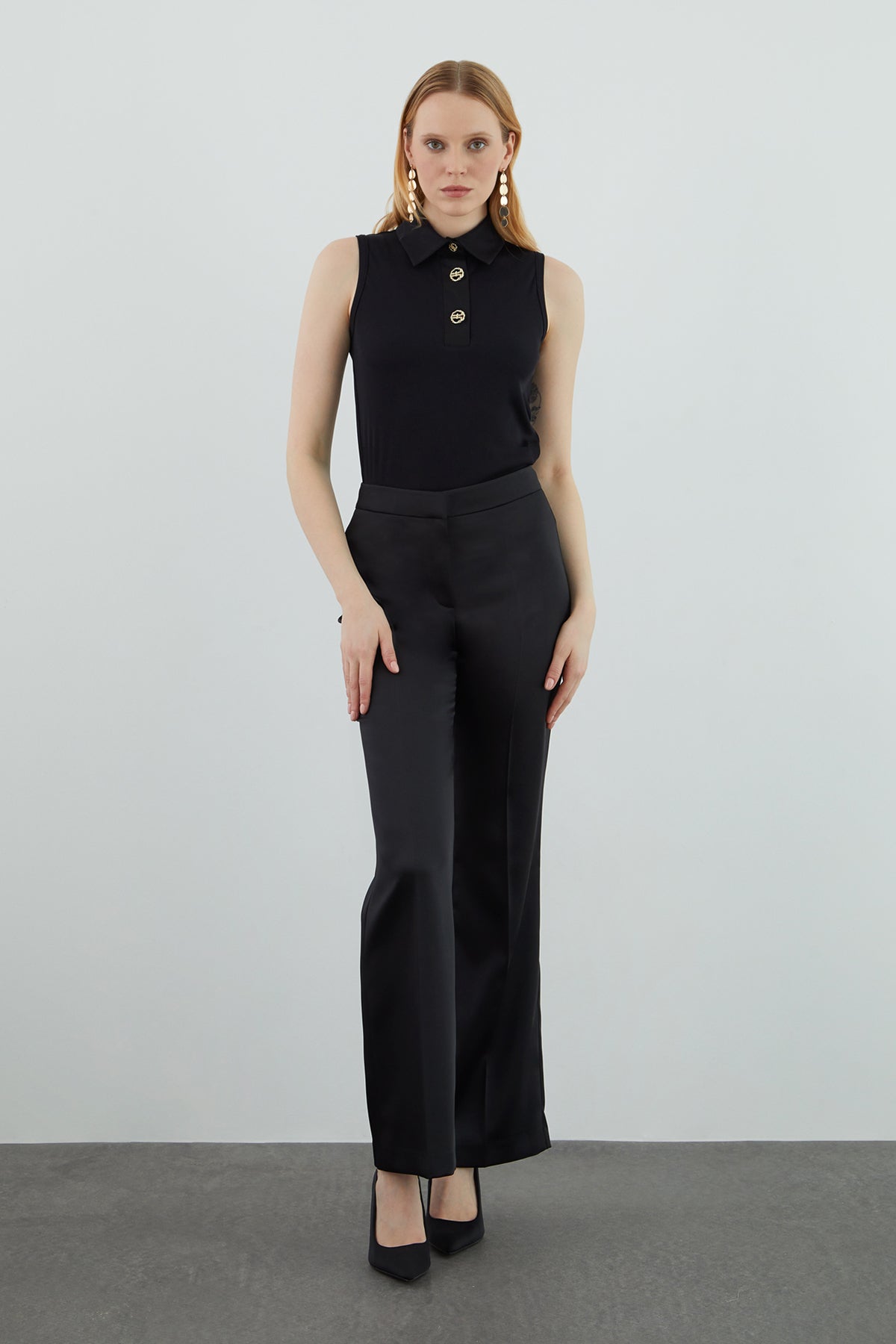 İspanyol Paça Yüksek Bel Fit Pantolon