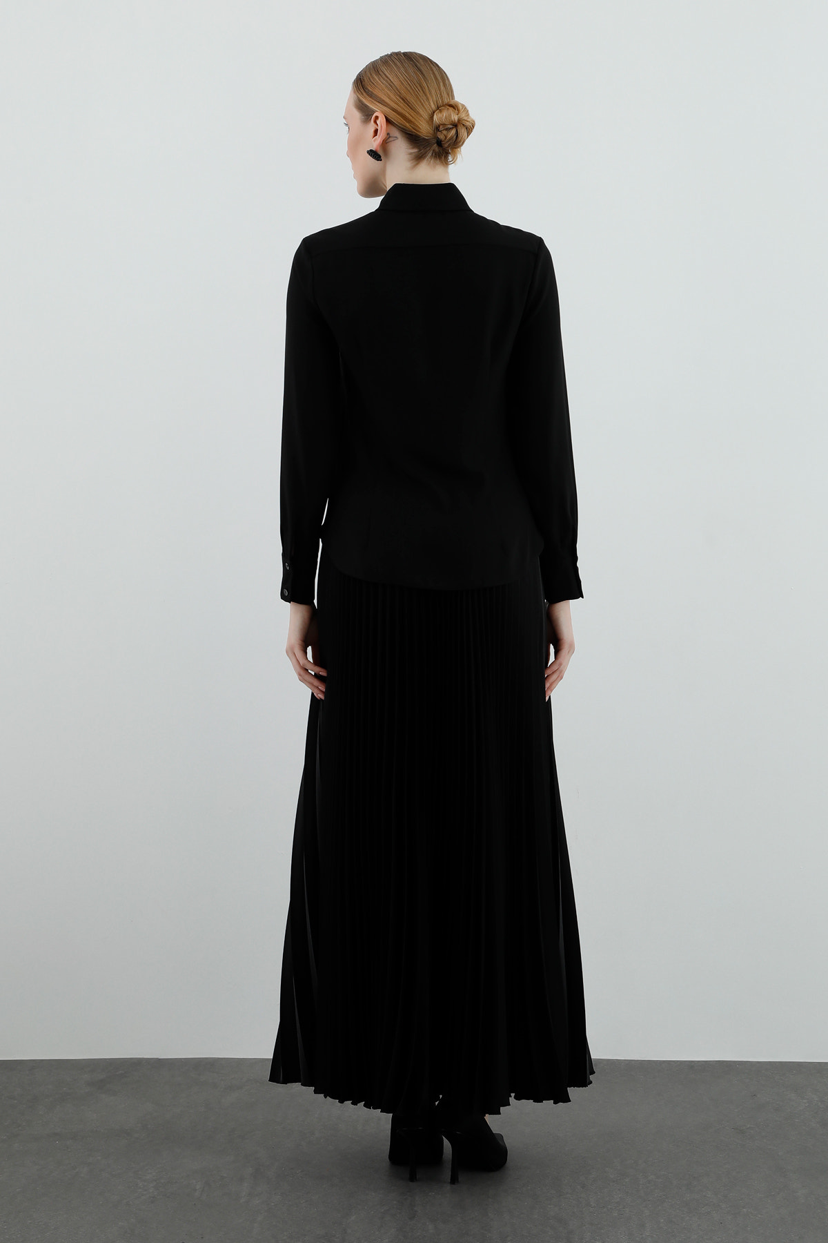 Dökümlü Uzun Kollu Basic Gömlek