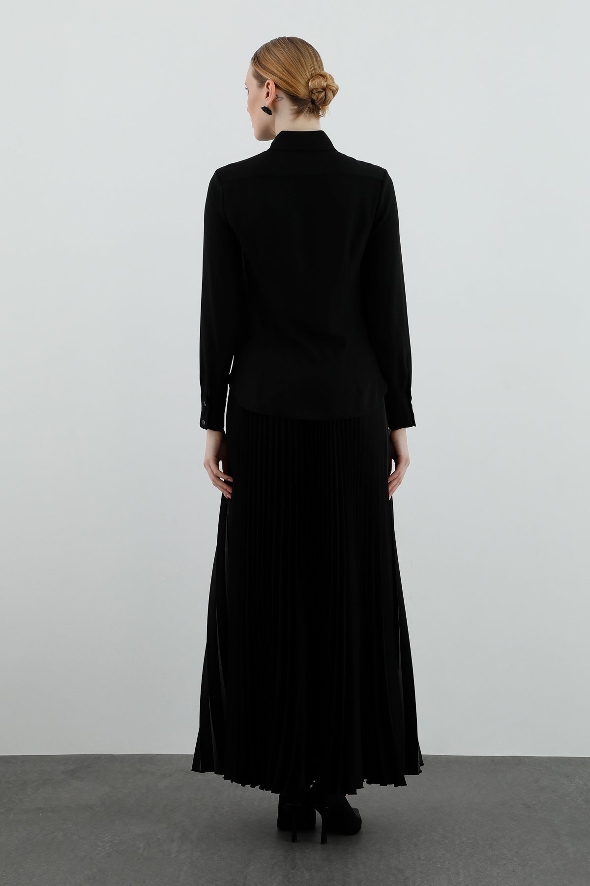 Dökümlü Uzun Kollu Basic Gömlek