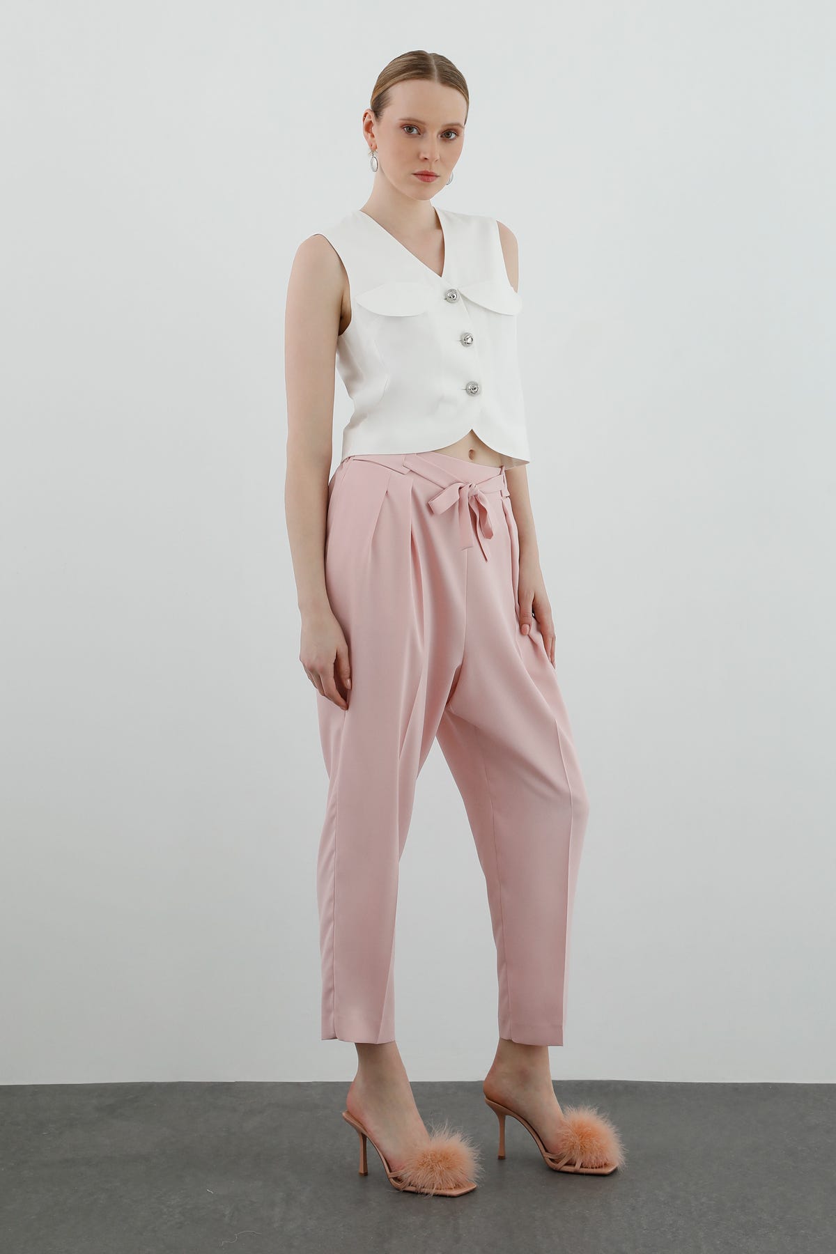 Metal Düğme Detaylı Yelek