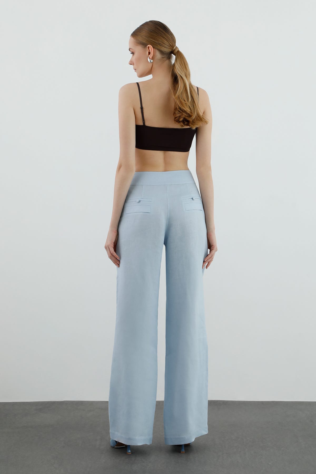 Bol Paça Keten Pantolon