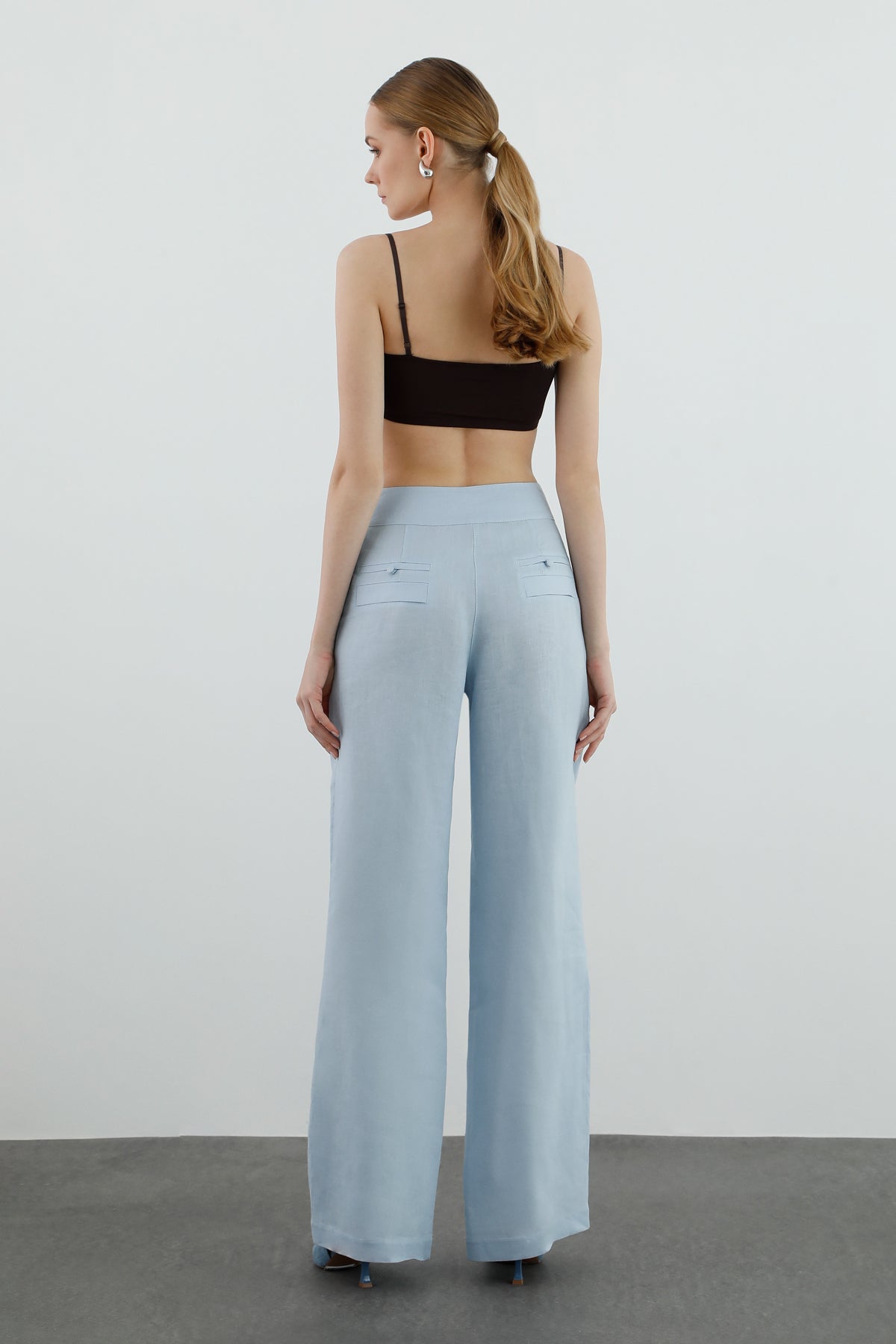 Bol Paça Keten Pantolon