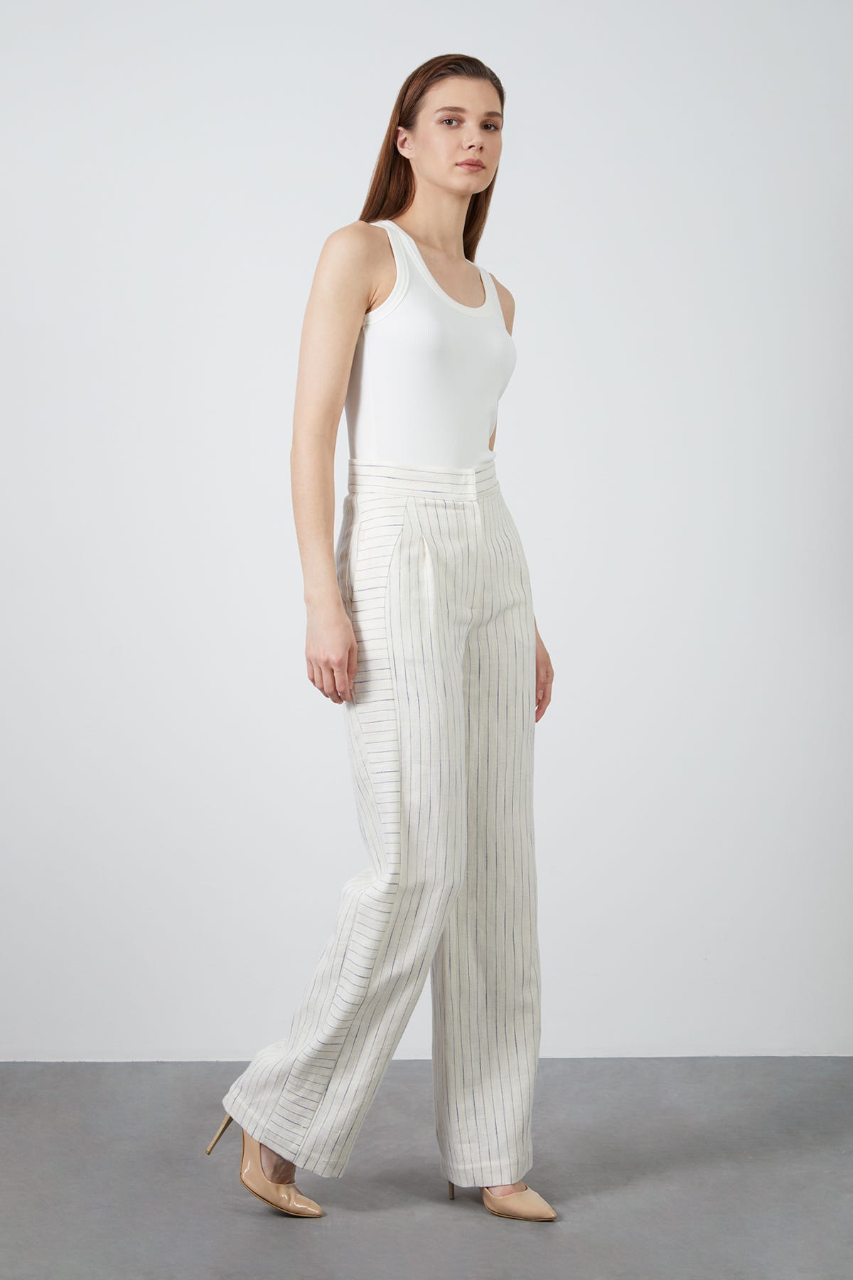 Çizgili Palazzo Pantolon