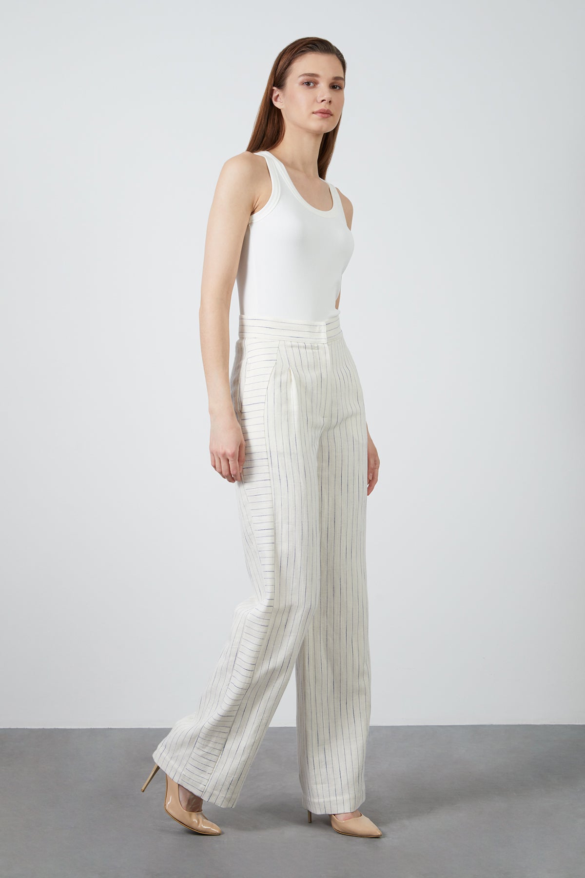 Çizgili Palazzo Pantolon