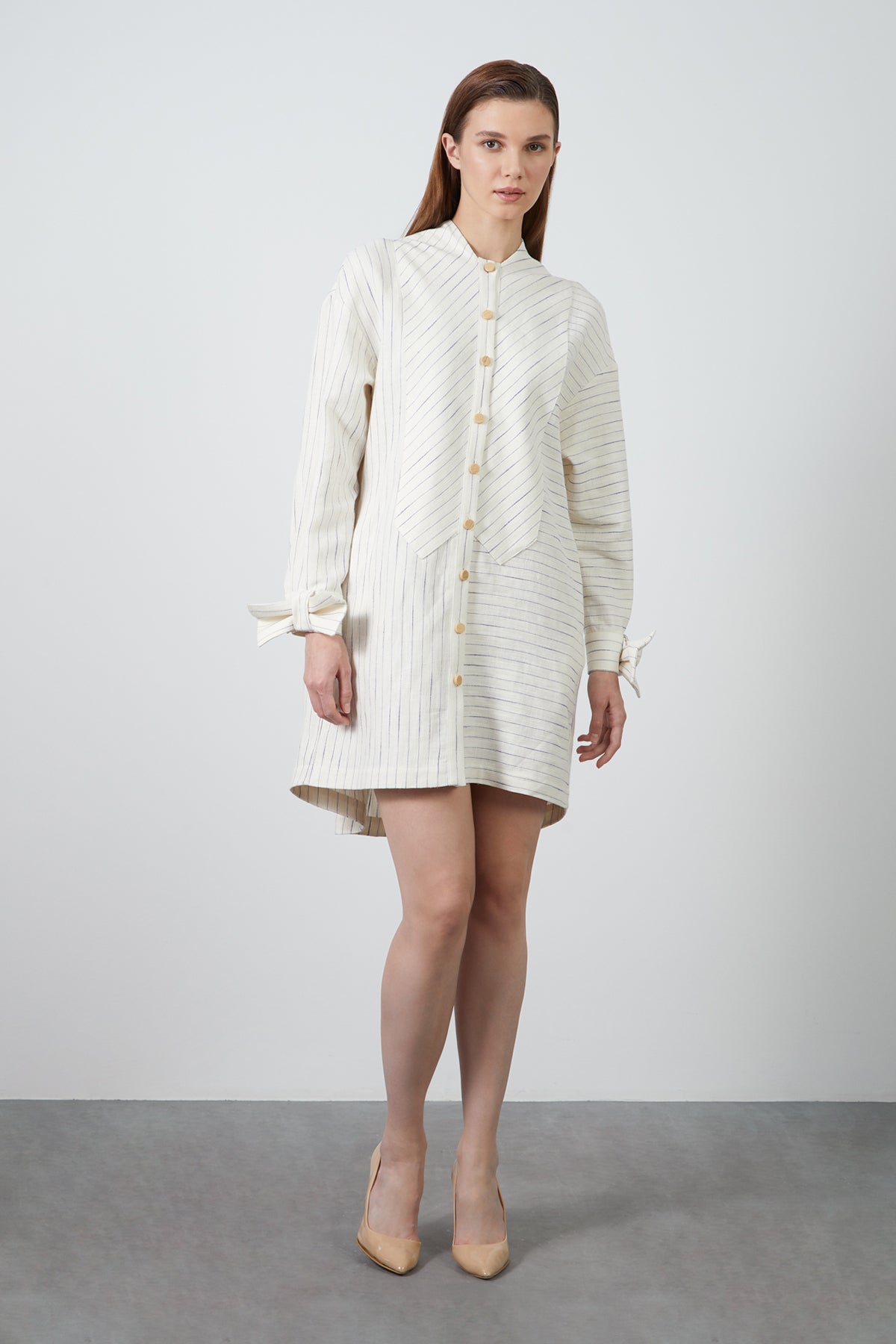 Fiyonk Detaylı Mini Elbise