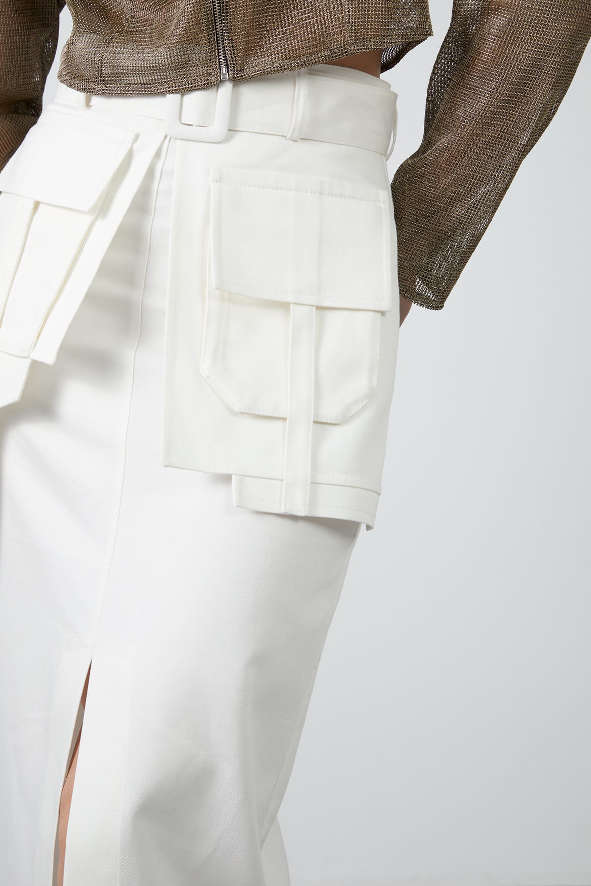 Cep Ve Ön Yırtmaç Detaylı Etek