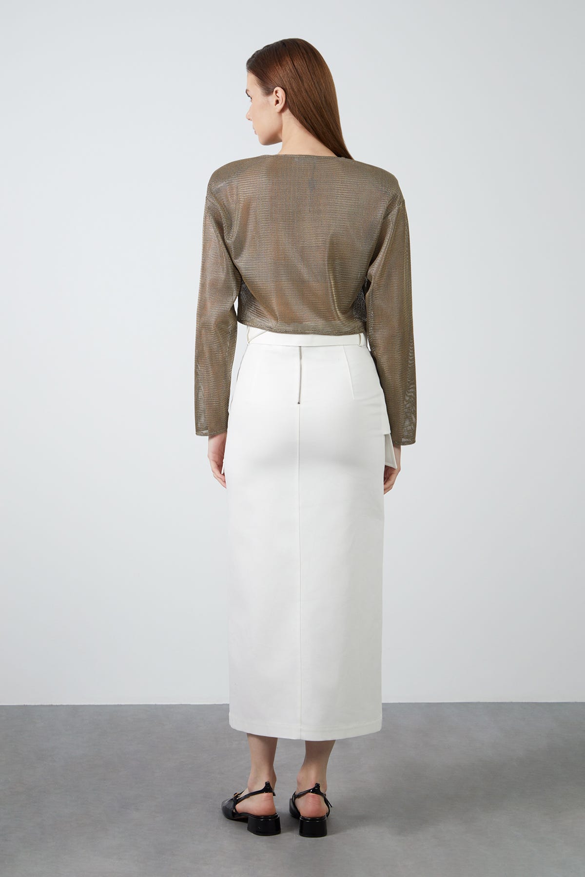 Cep Ve Ön Yırtmaç Detaylı Etek