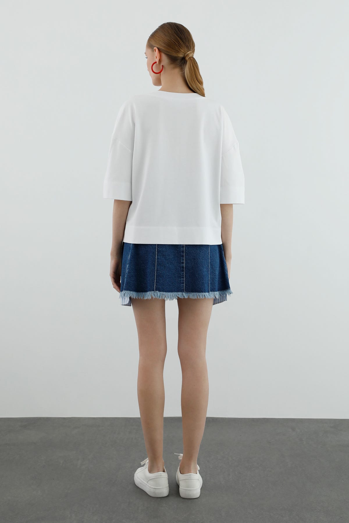 Baskı Detaylı Kısa Kollu T-shirt