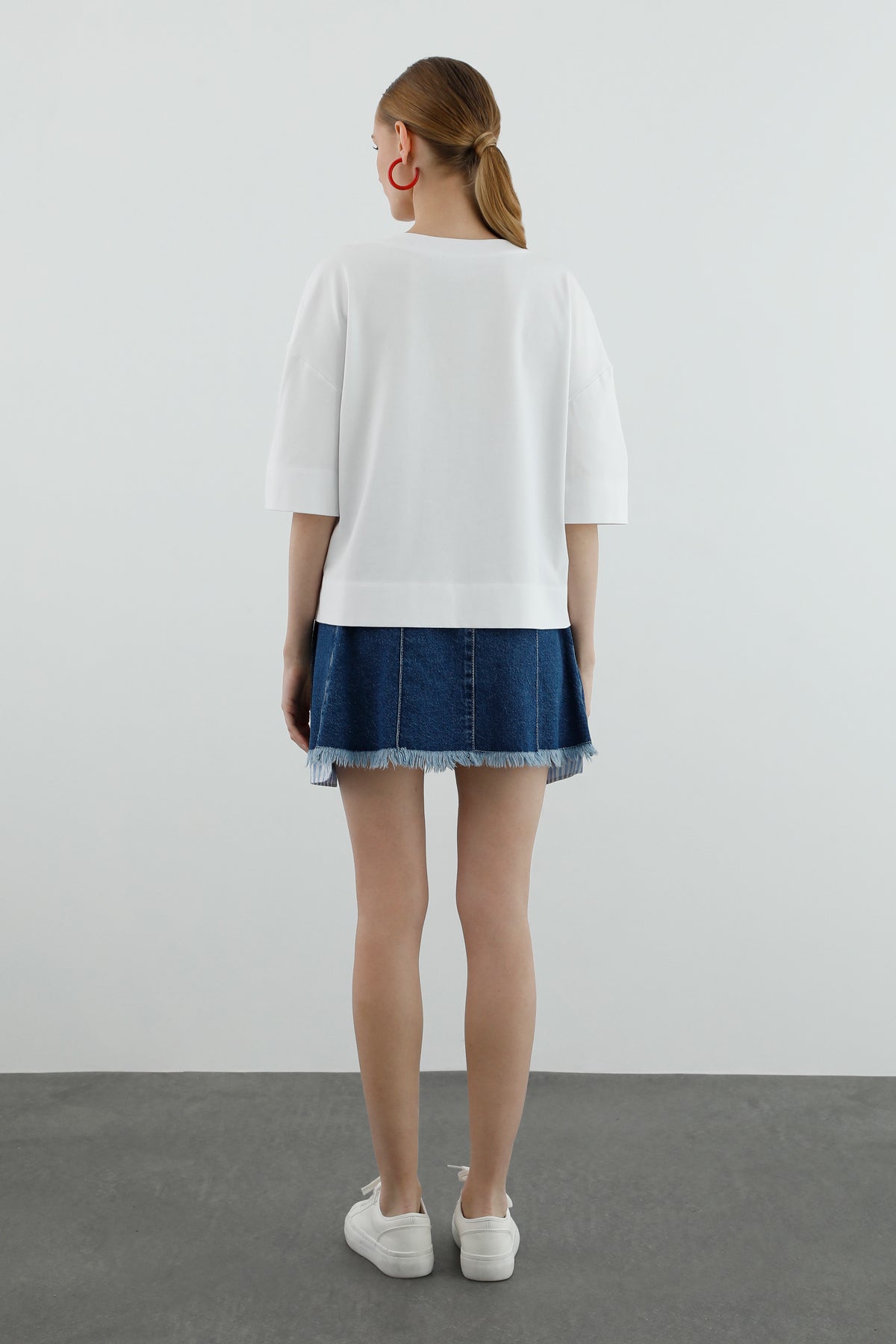 Baskı Detaylı Kısa Kollu T-shirt