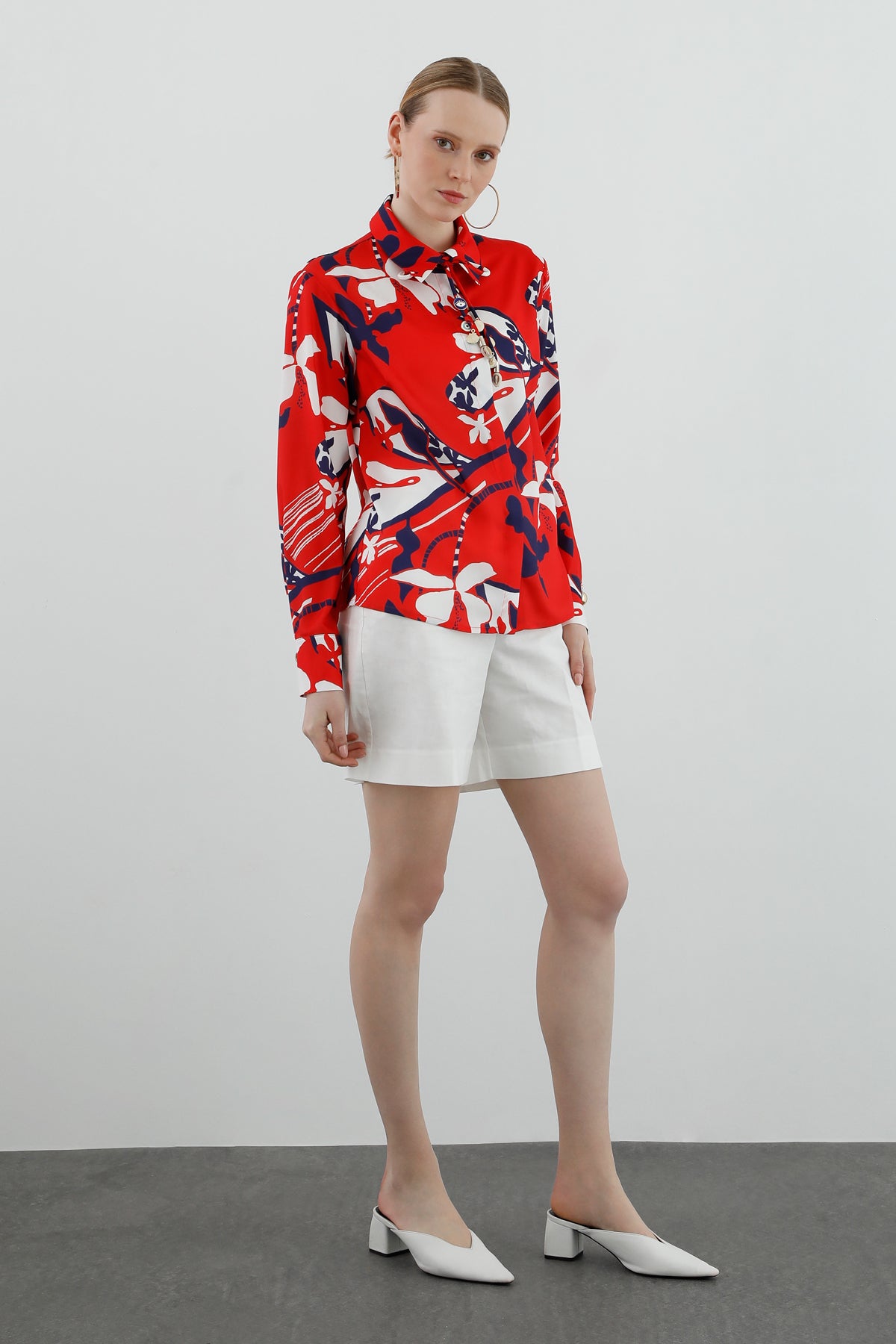 Desenli Uzun Kollu Gömlek