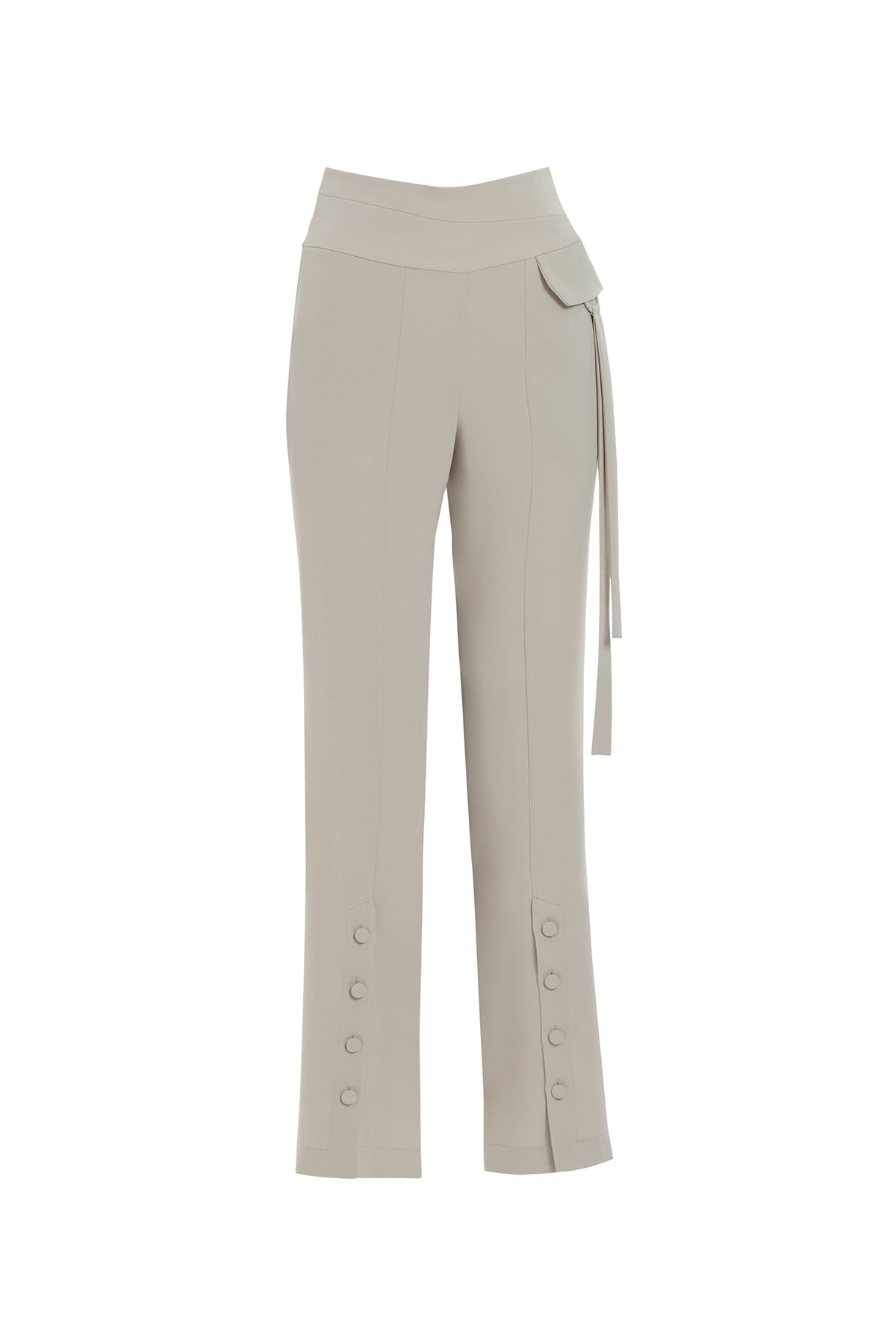 Paçası Düğme Detaylı Pantolon