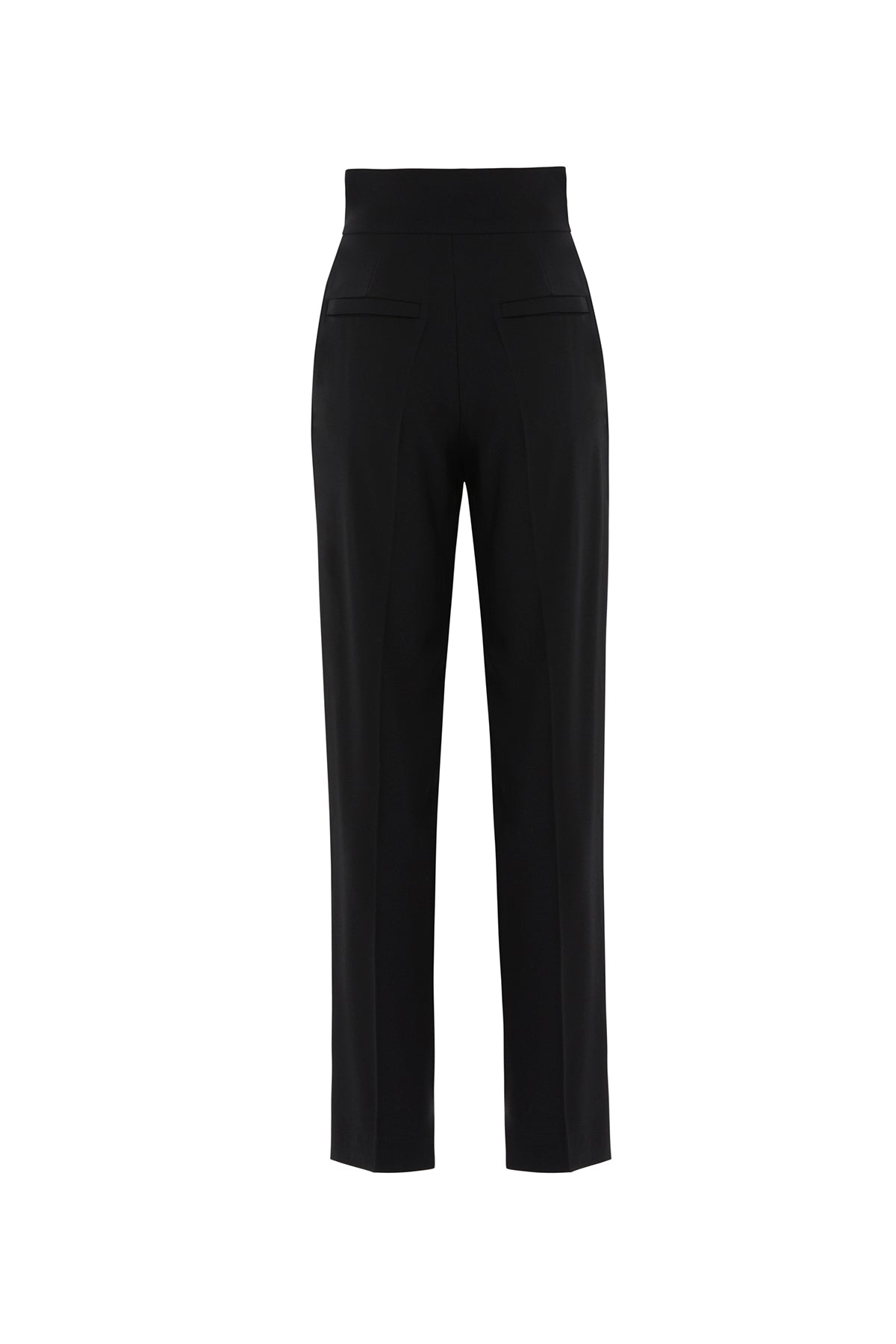 Düğme Detaylı İşlemeli Siyah Pantolon