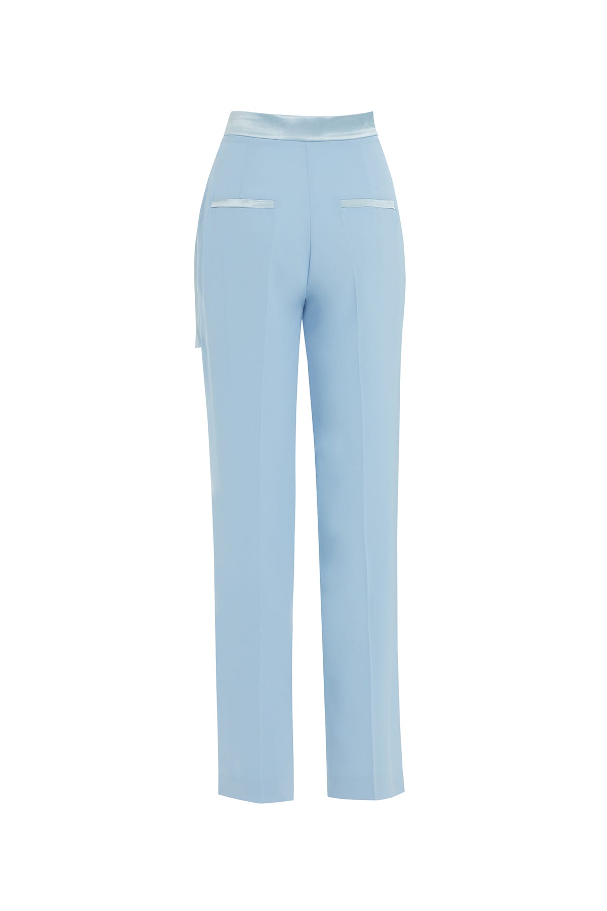 Kemer Detaylı Yanlardan Cepli Mavi Pantolon