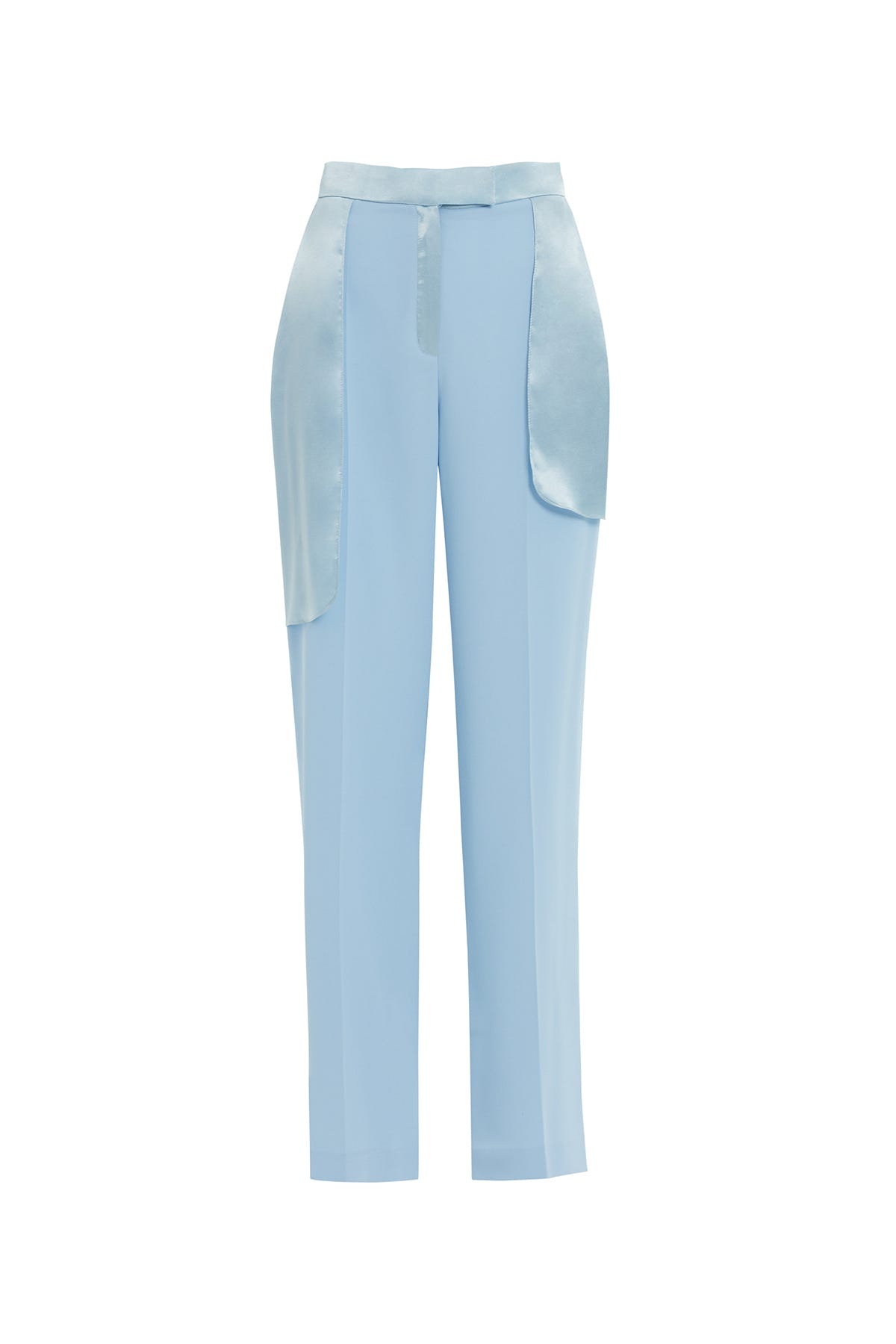 Kemer Detaylı Yanlardan Cepli Mavi Pantolon