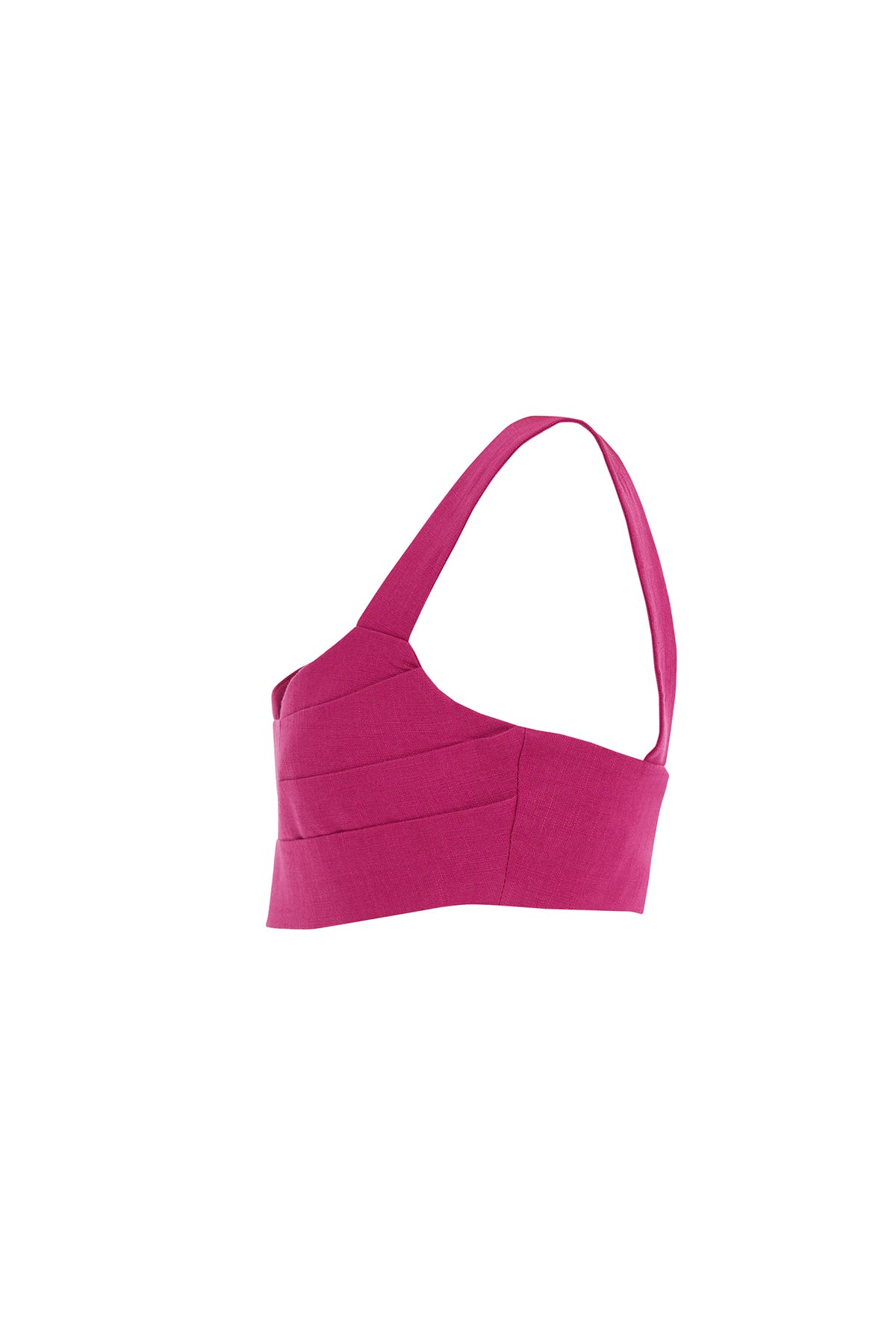 Askılı V Yaka Saks Mavisi Crop