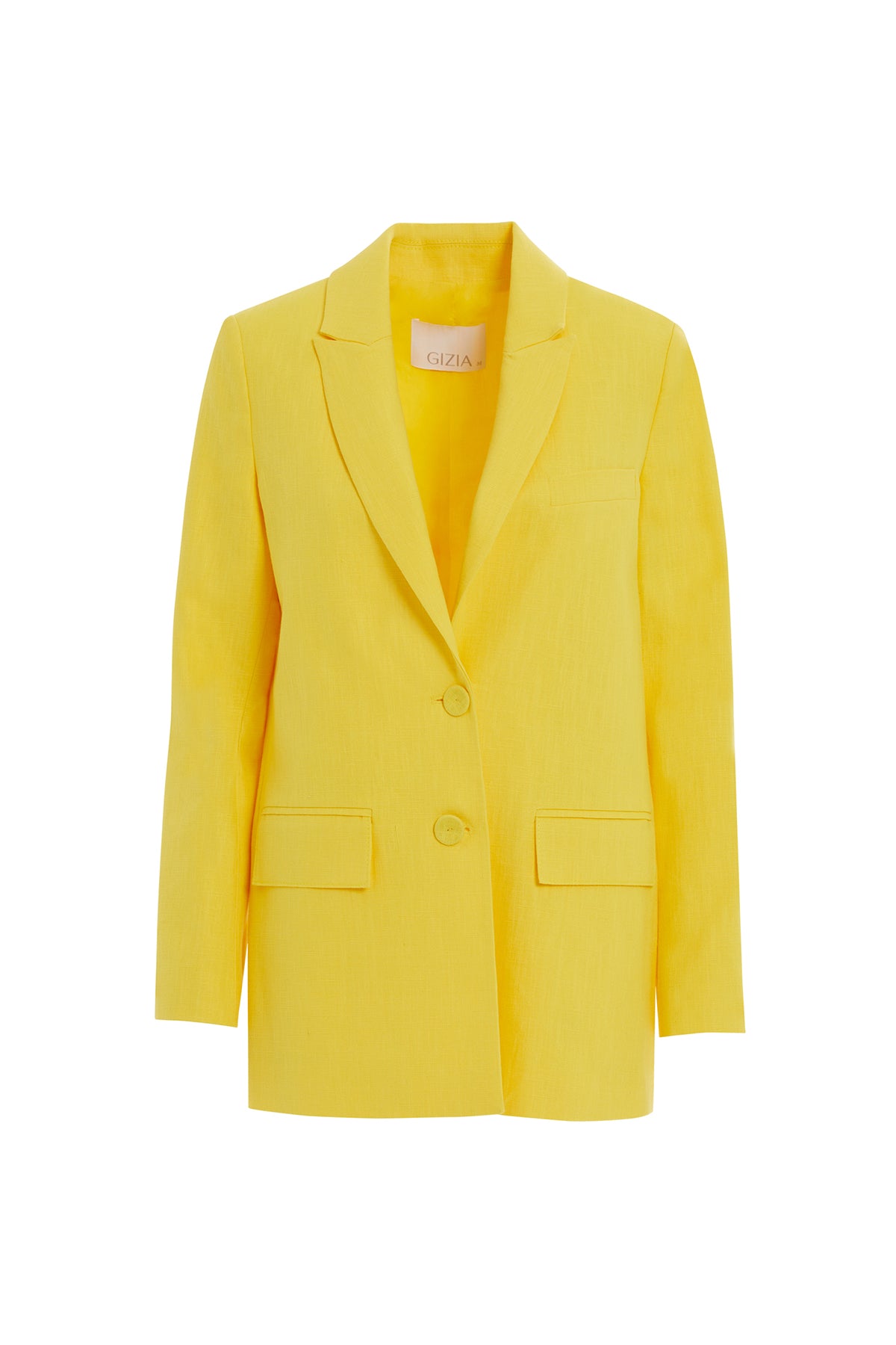 Cep Detaylı Turkuaz Keten Ceket