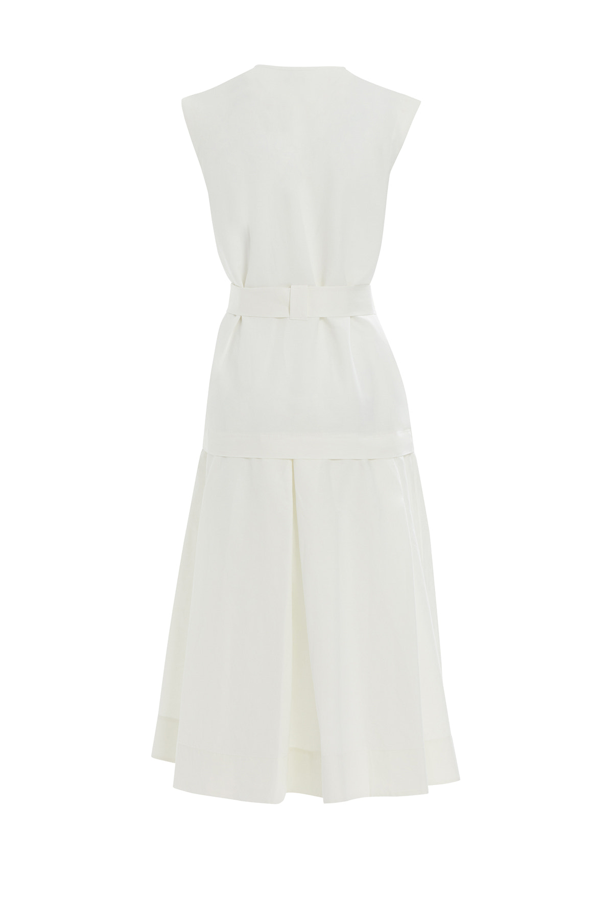 Dikiş Detaylı Cep Kenarı İşlemeli Midi Elbise