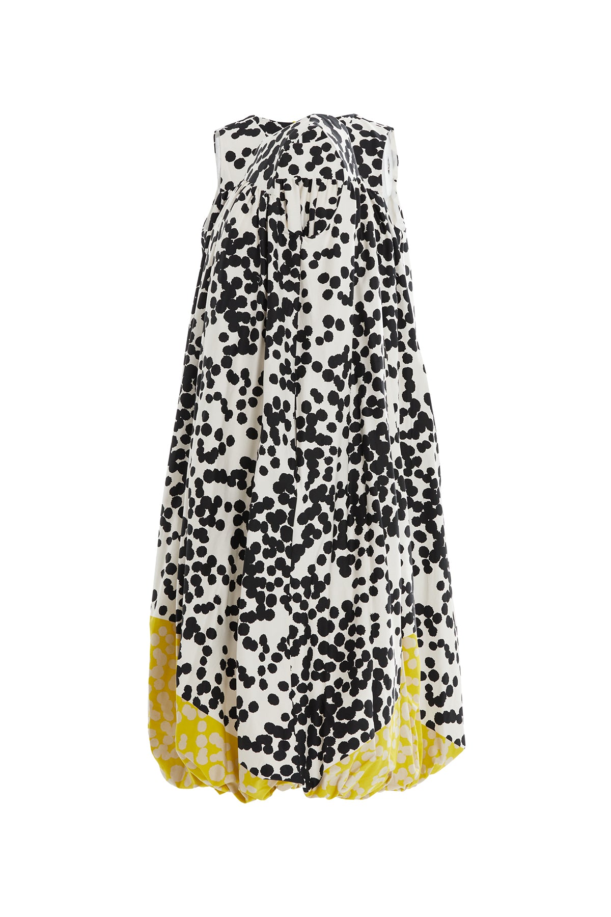 Yuvarlak Yakalı Sıfır Kollu Astarlı Midi Elbise