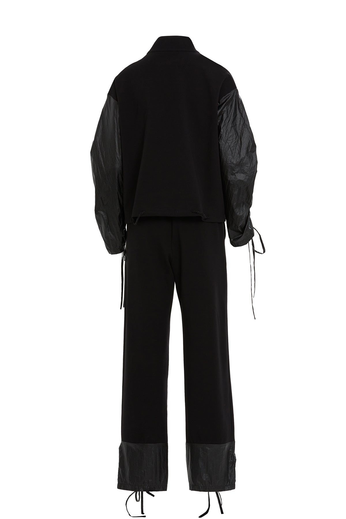 Kolları Büzgülü Bluz Ve Beli Lastikli Paçası Bağlamalı Takım