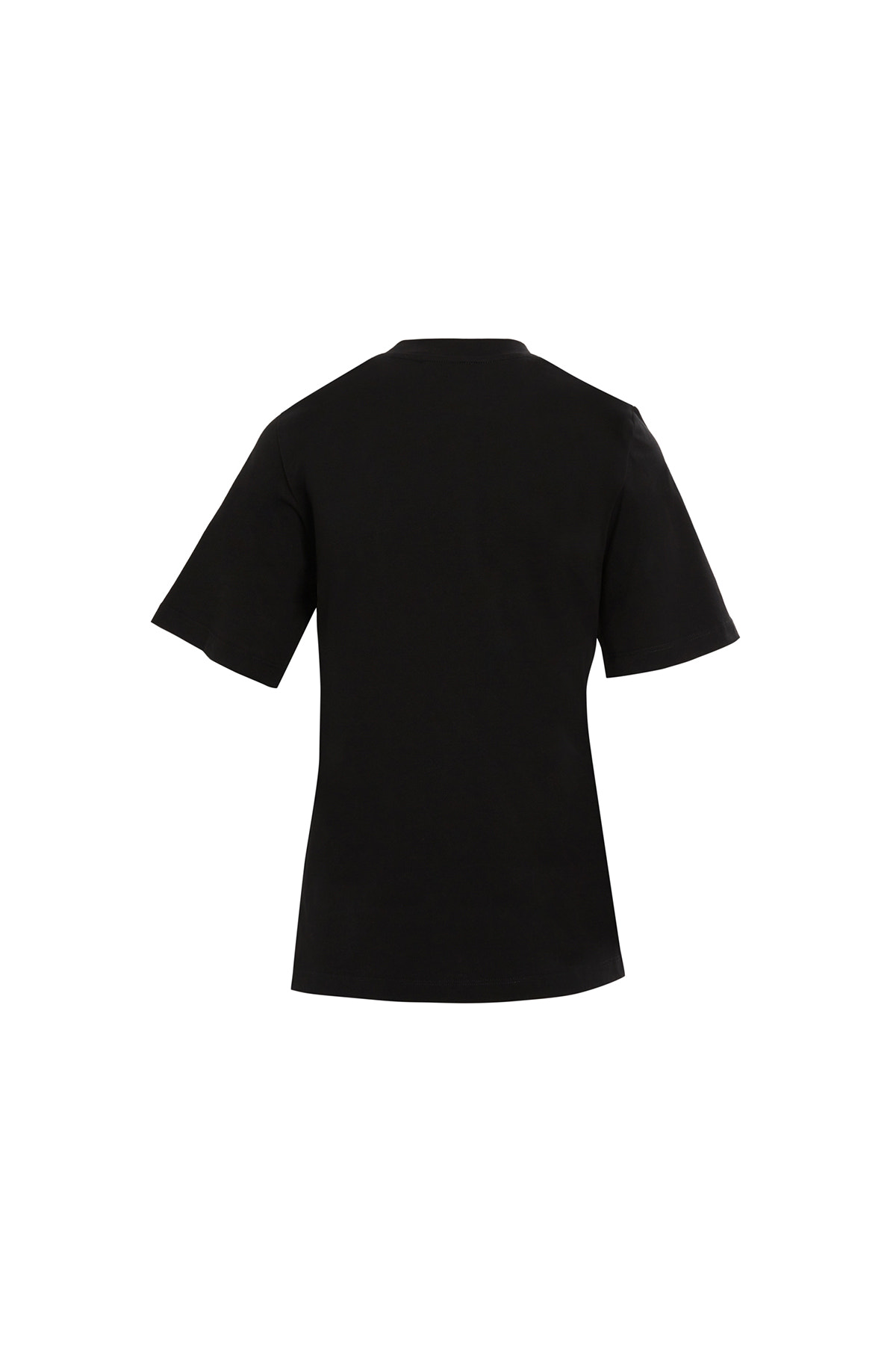 Önü Yarım Fermuarlı Büzgülü Kısa Kollu T-Shirt