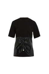 Önü Yarım Fermuarlı Büzgülü Kısa Kollu T-Shirt