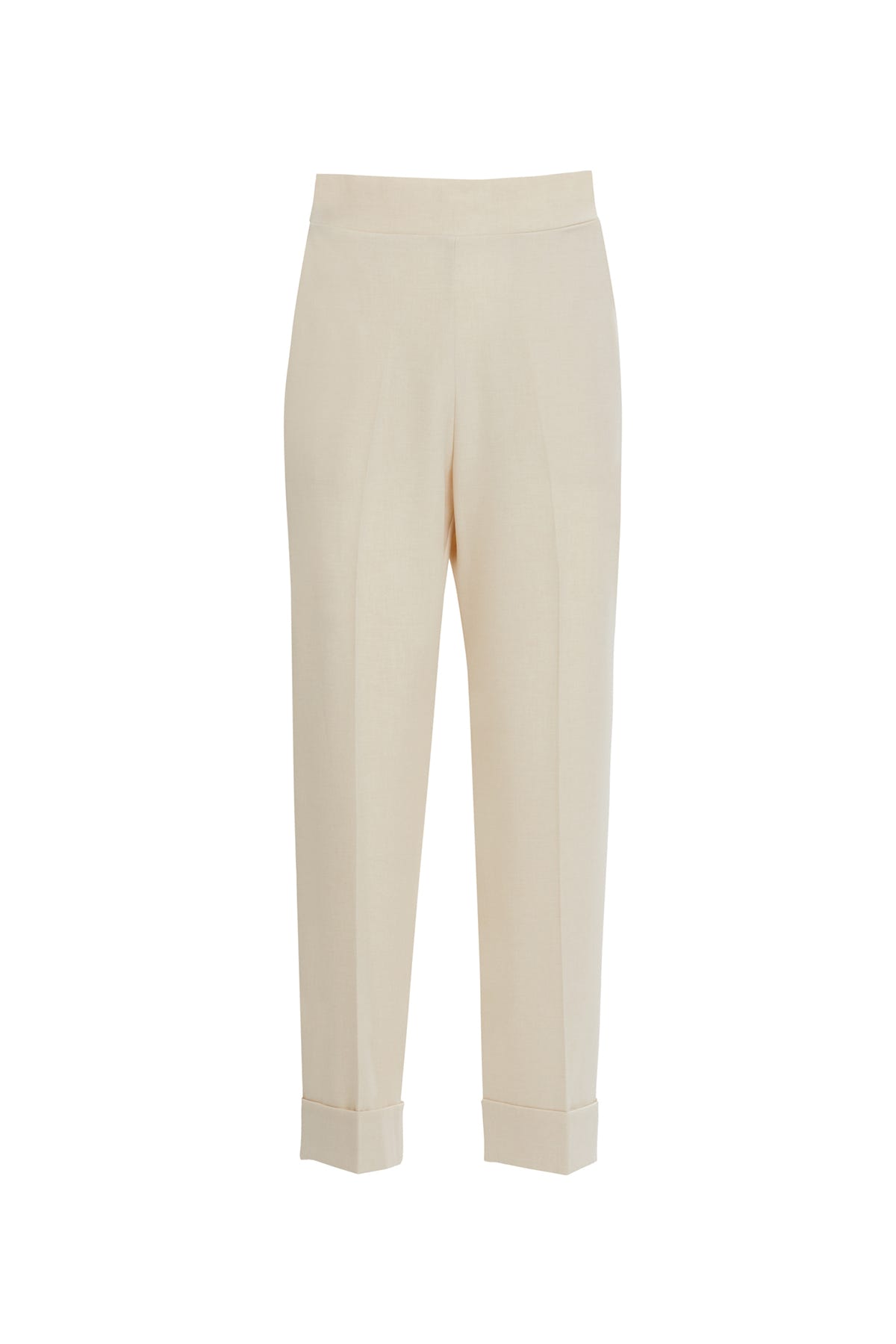 Beli Lastik Detaylı Double Paça Açık Pantolon