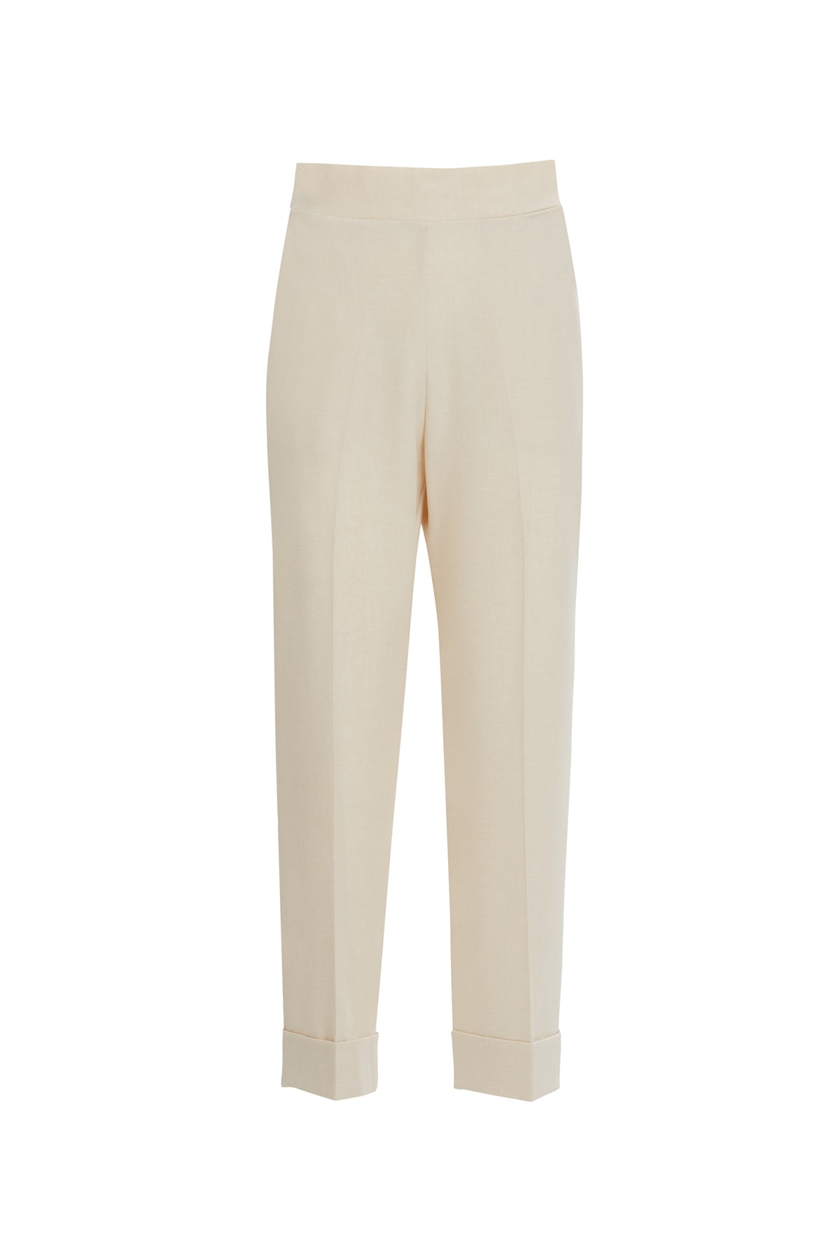 Beli Lastik Detaylı Double Paça Açık Pantolon