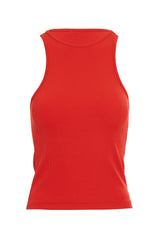 Halter Yakalı Basıc Kolsuz Bluz