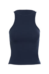 Halter Yakalı Basıc Kolsuz Bluz