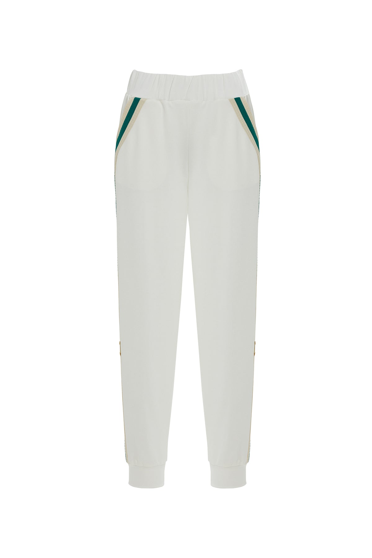 Yanları Şerit Detaylı Paçası Bantlı Eşofman Altı