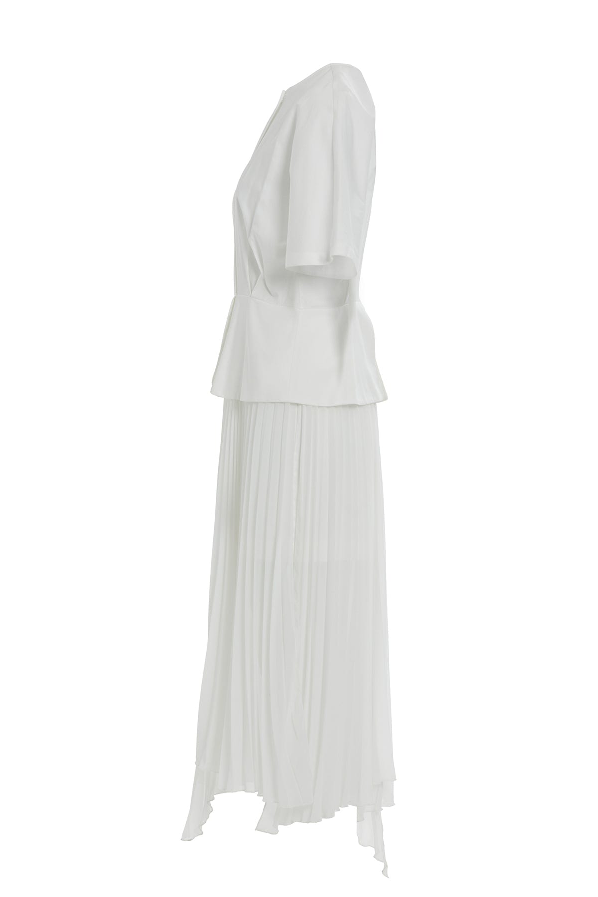 Zincir Detaylı Eteği Piliseli Midi Elbise