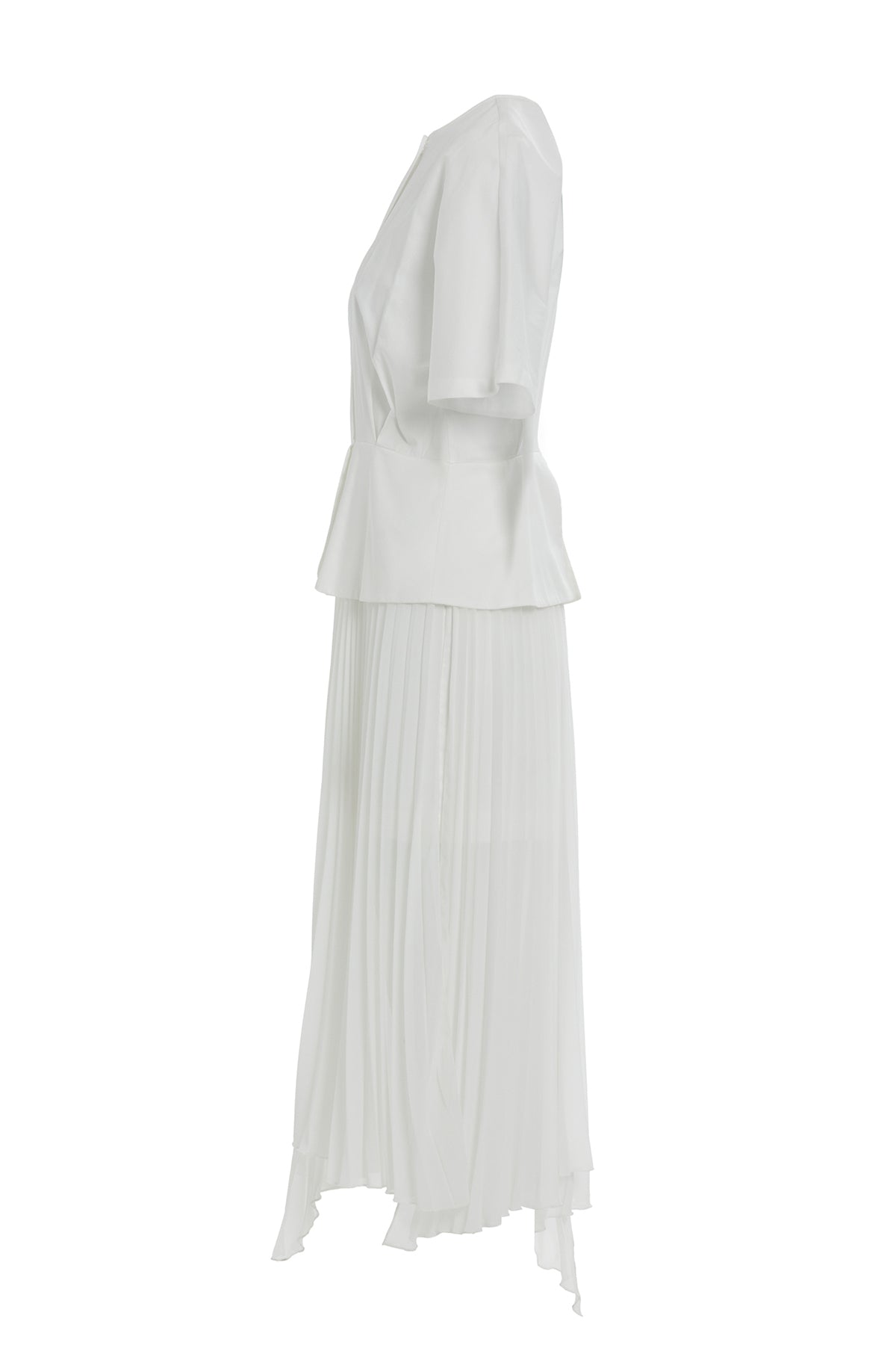 Zincir Detaylı Eteği Piliseli Midi Elbise