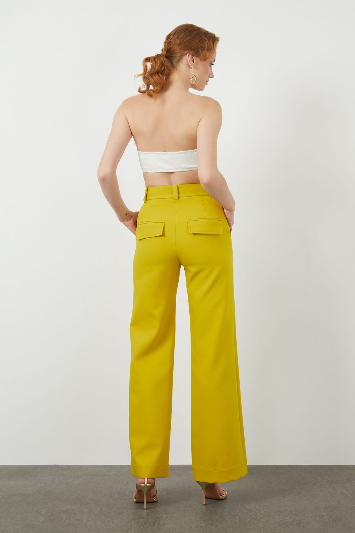 Kemerli Bol Paça Pantolon