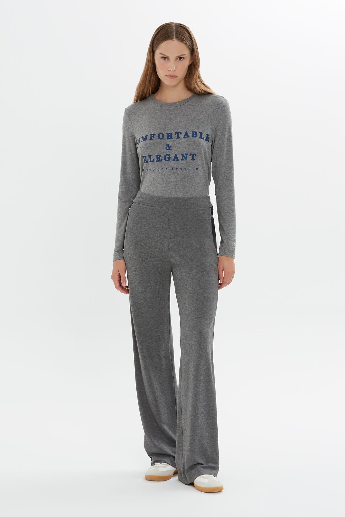 Beli Lastikli Yan Cepleri Fermuarlı Rahat Kesim Eşofman Altı