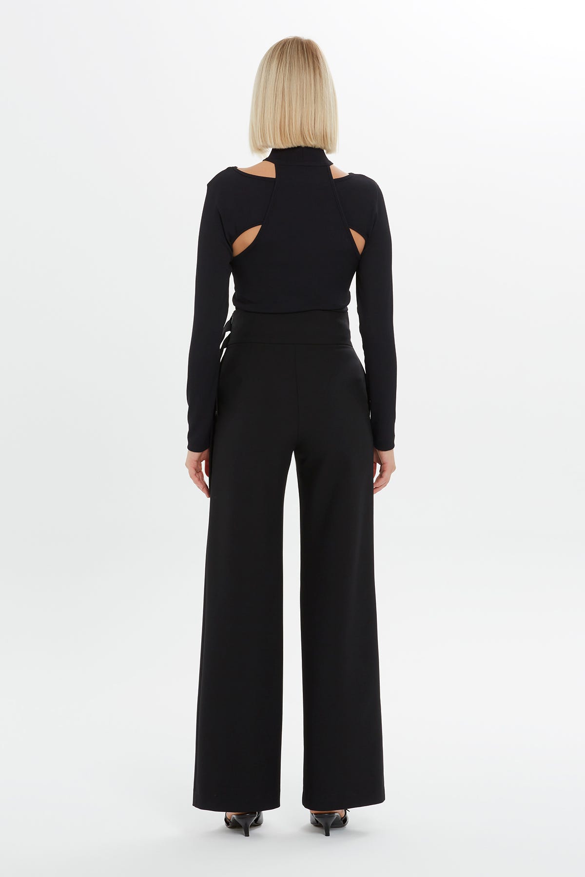 Bel Detaylı Bol Pantolon