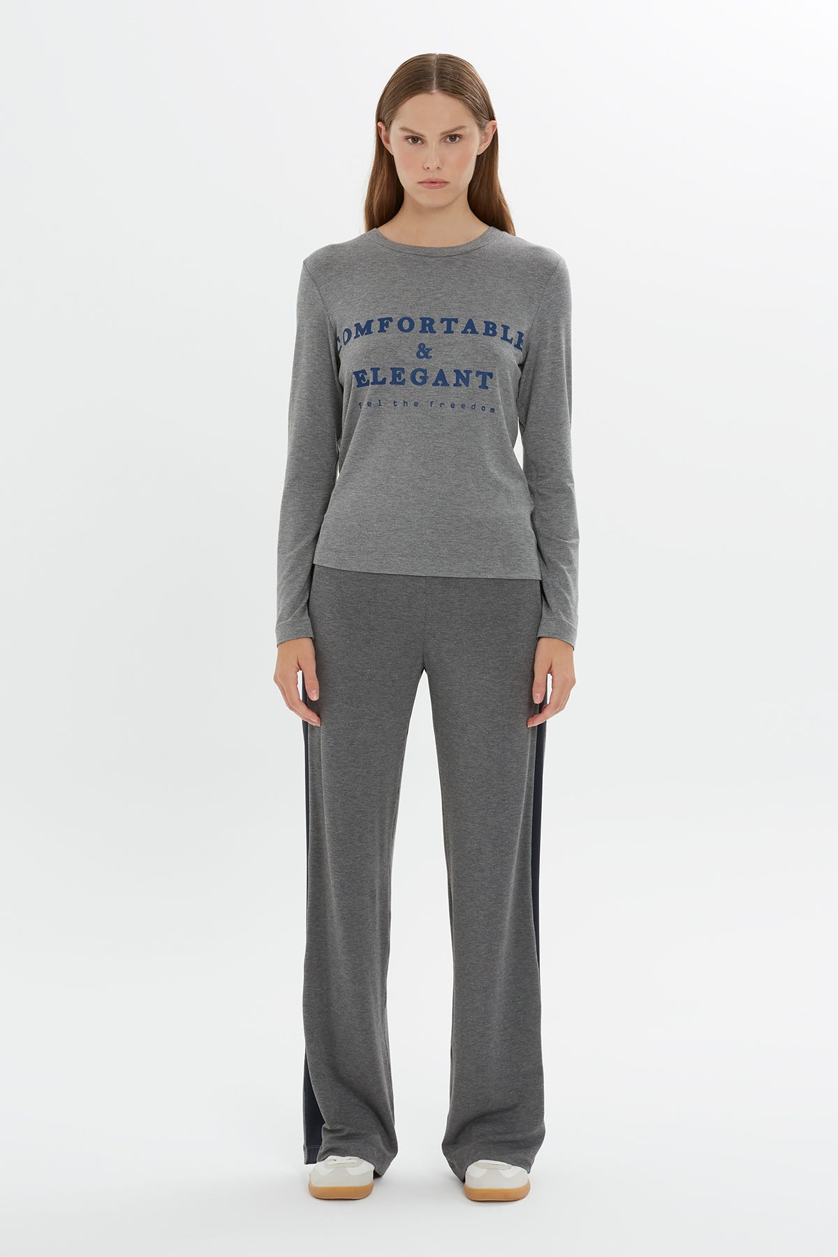 Baskılı Uzun Kollu T-Shirt